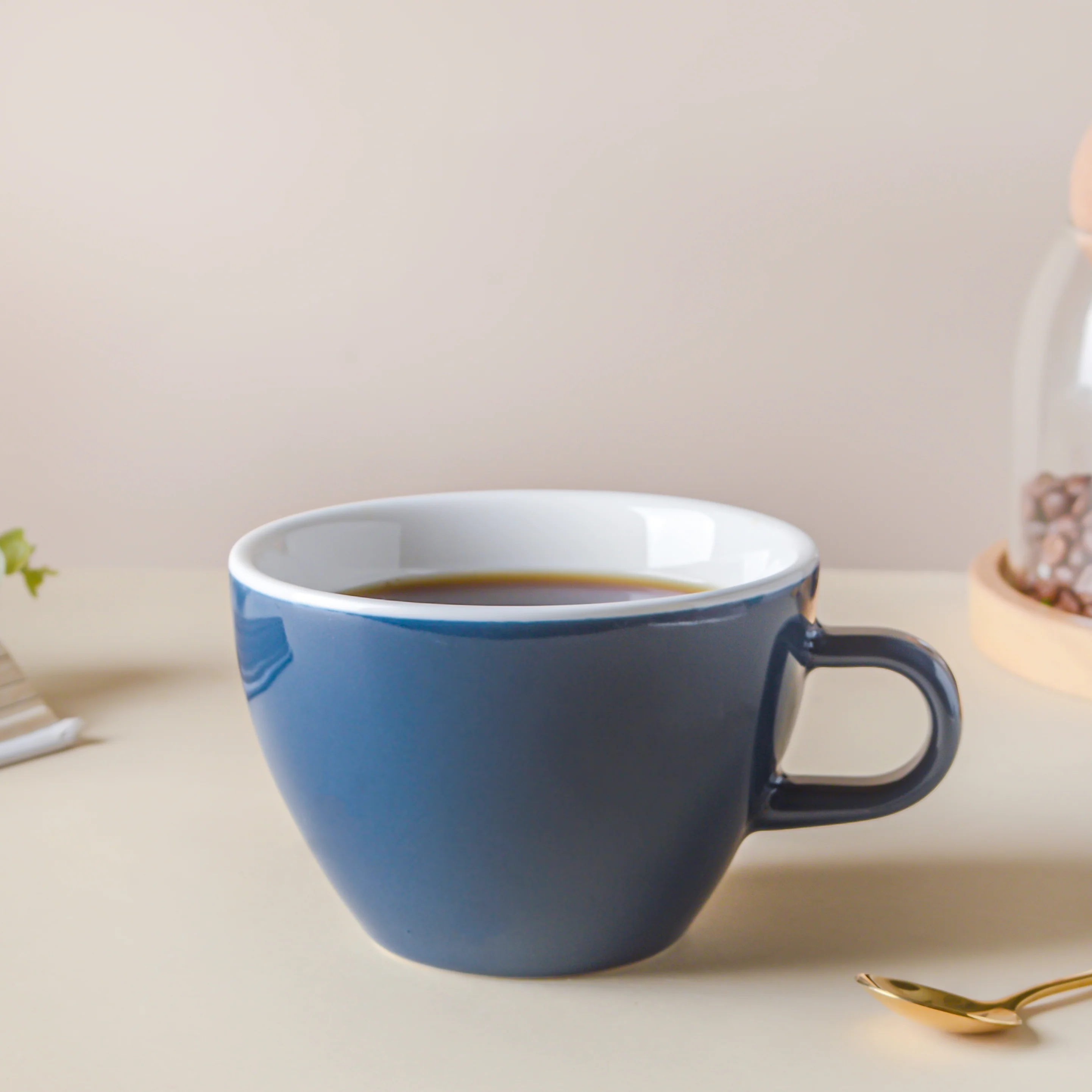 Riona Ceramic Teacup Dark Blue - Image 5
