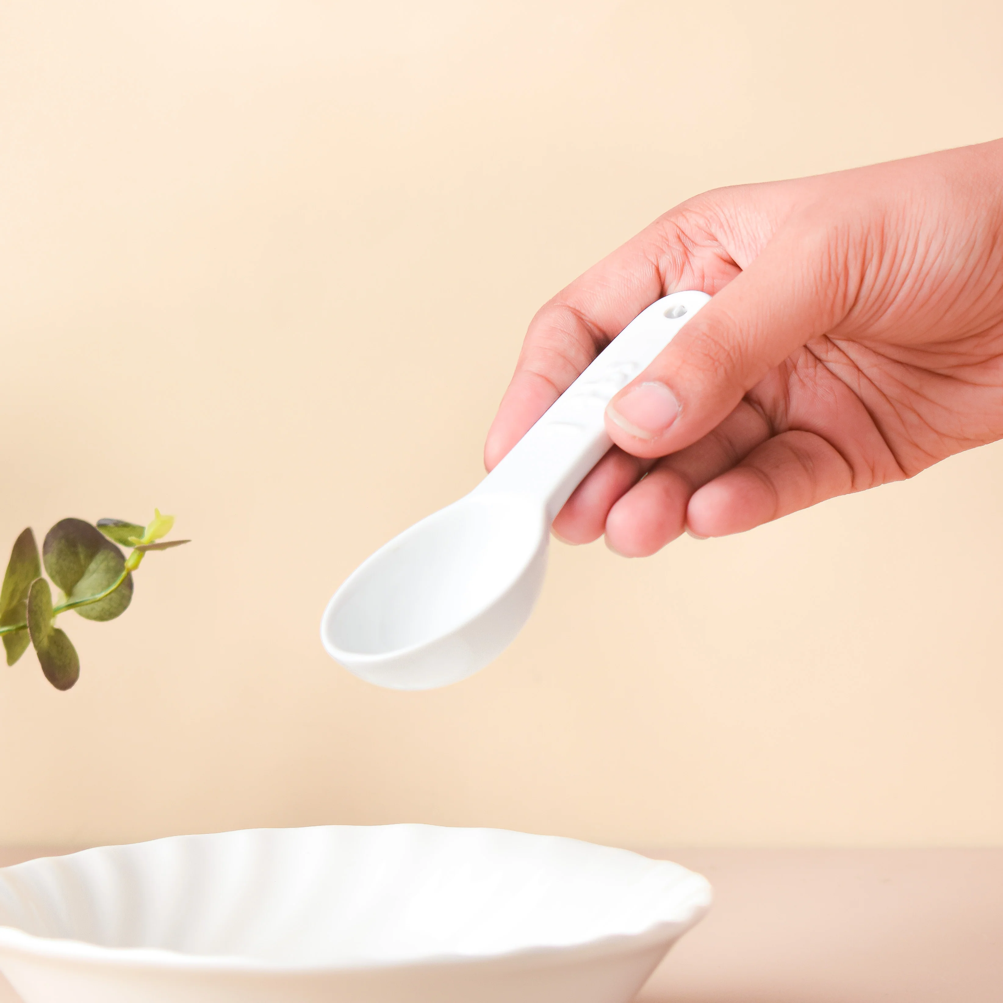Riona Ceramic Teaspoon White - Image 2