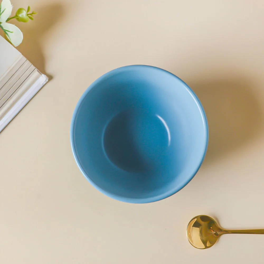 Riona Textured Ceramic Side Bowl Blue 200 ml - Image 3