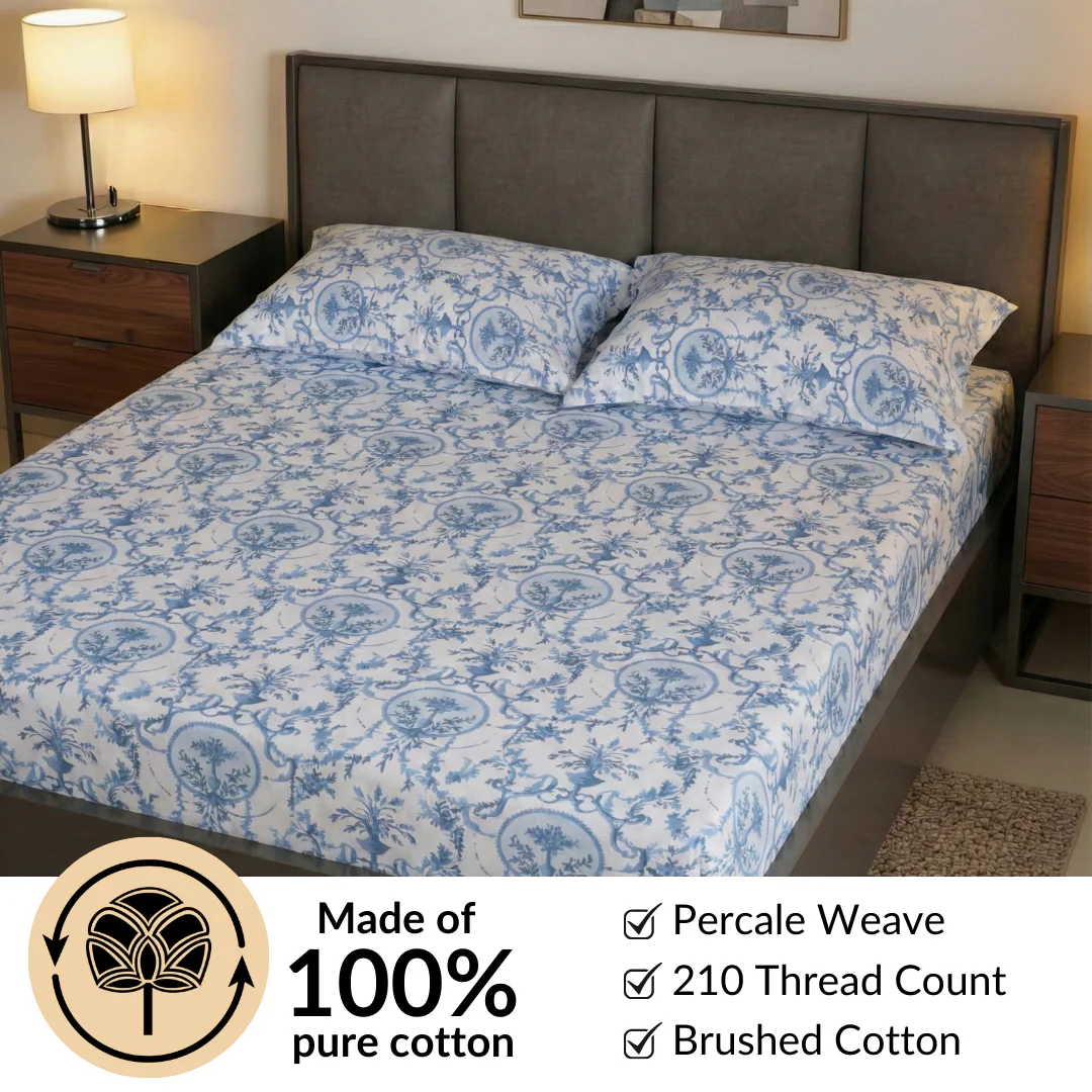 Riviera Pure Cotton King Size Bedding Set 275x275cm - Image 7