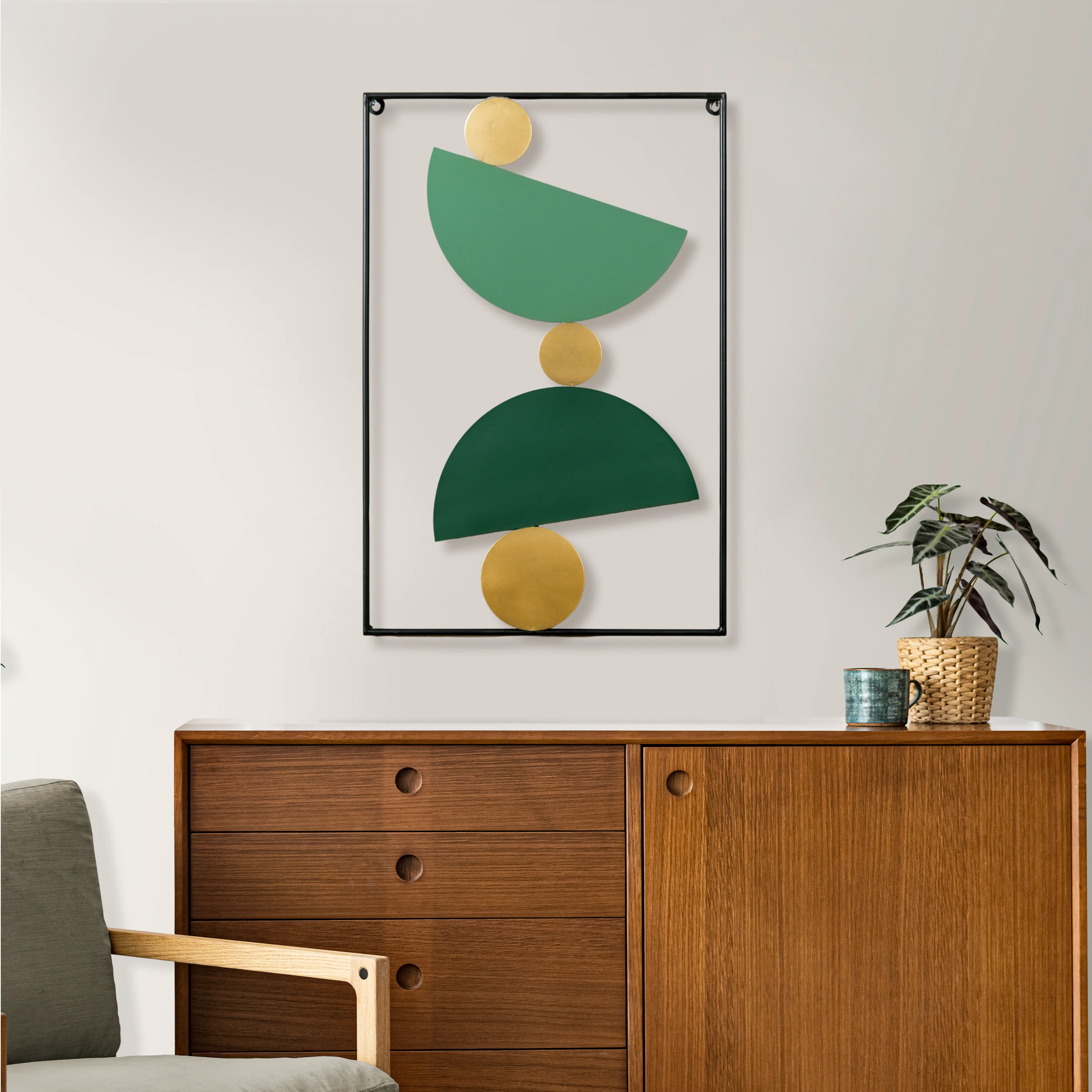 Rock Cairn Abstract Metal Wall Art 23x15 Inch - Image 3