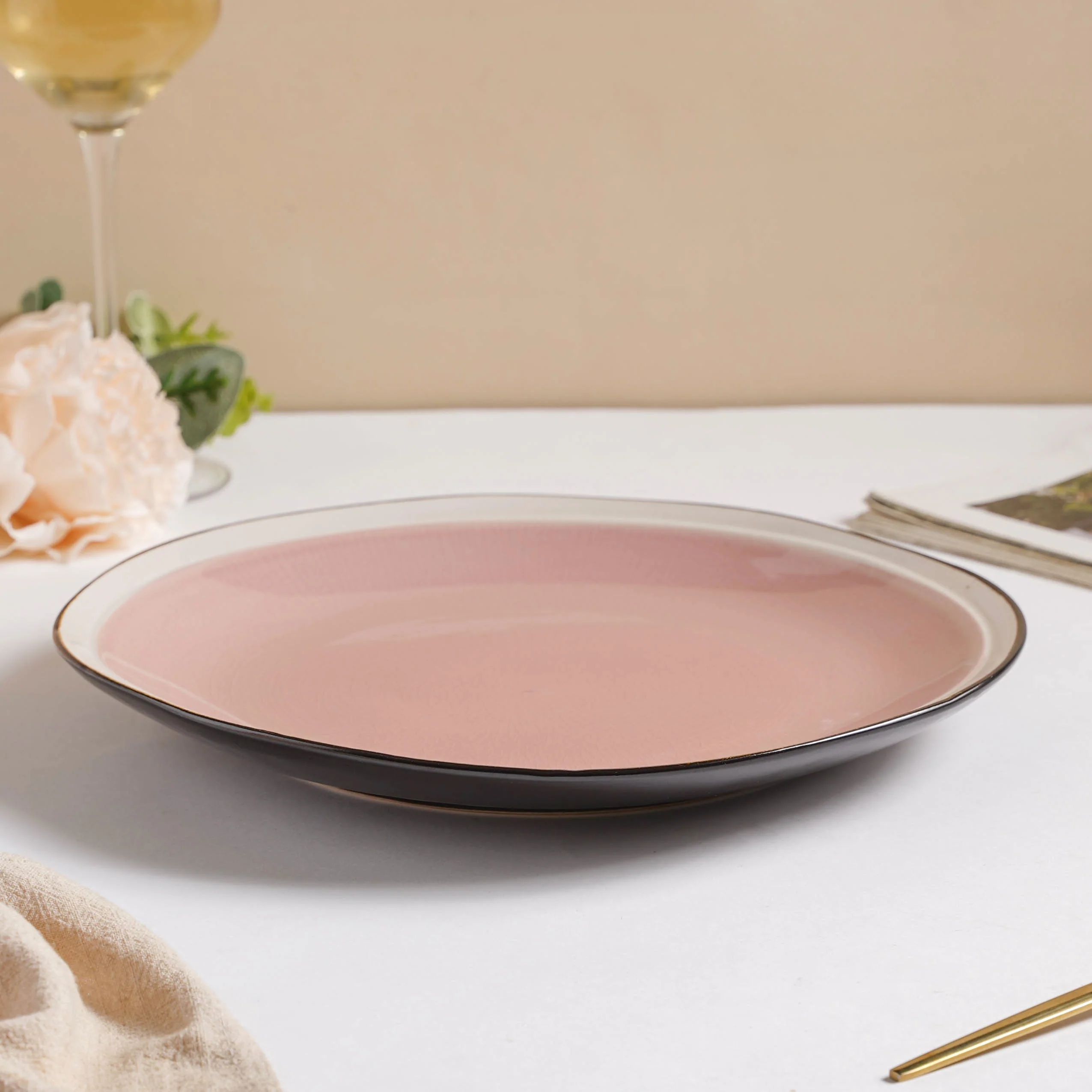 Rosamel Pink Gloss Dinner Plate 10.5 Inch - Image 6