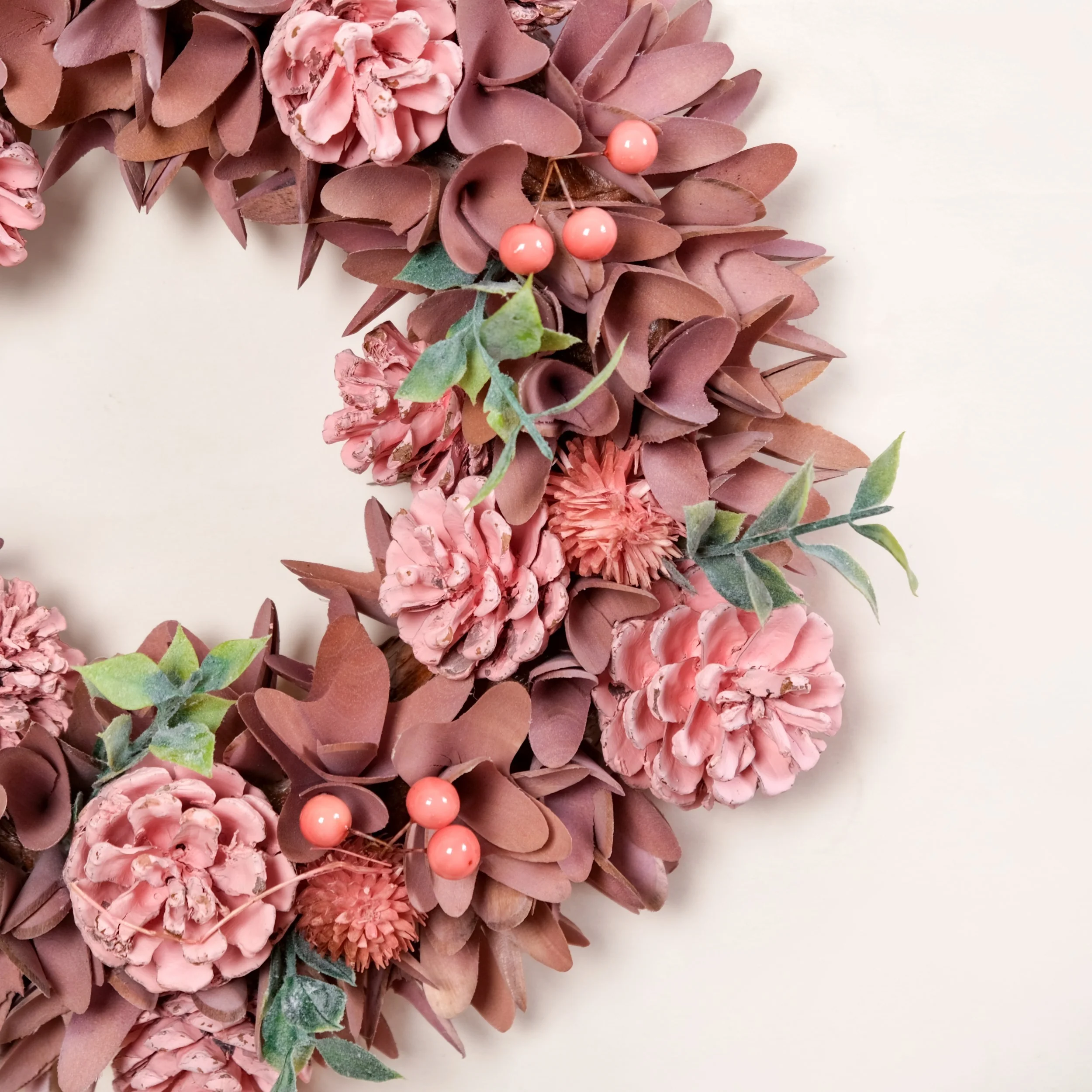 Roseate Floral Wreath For Christmas Decorations - Image 6