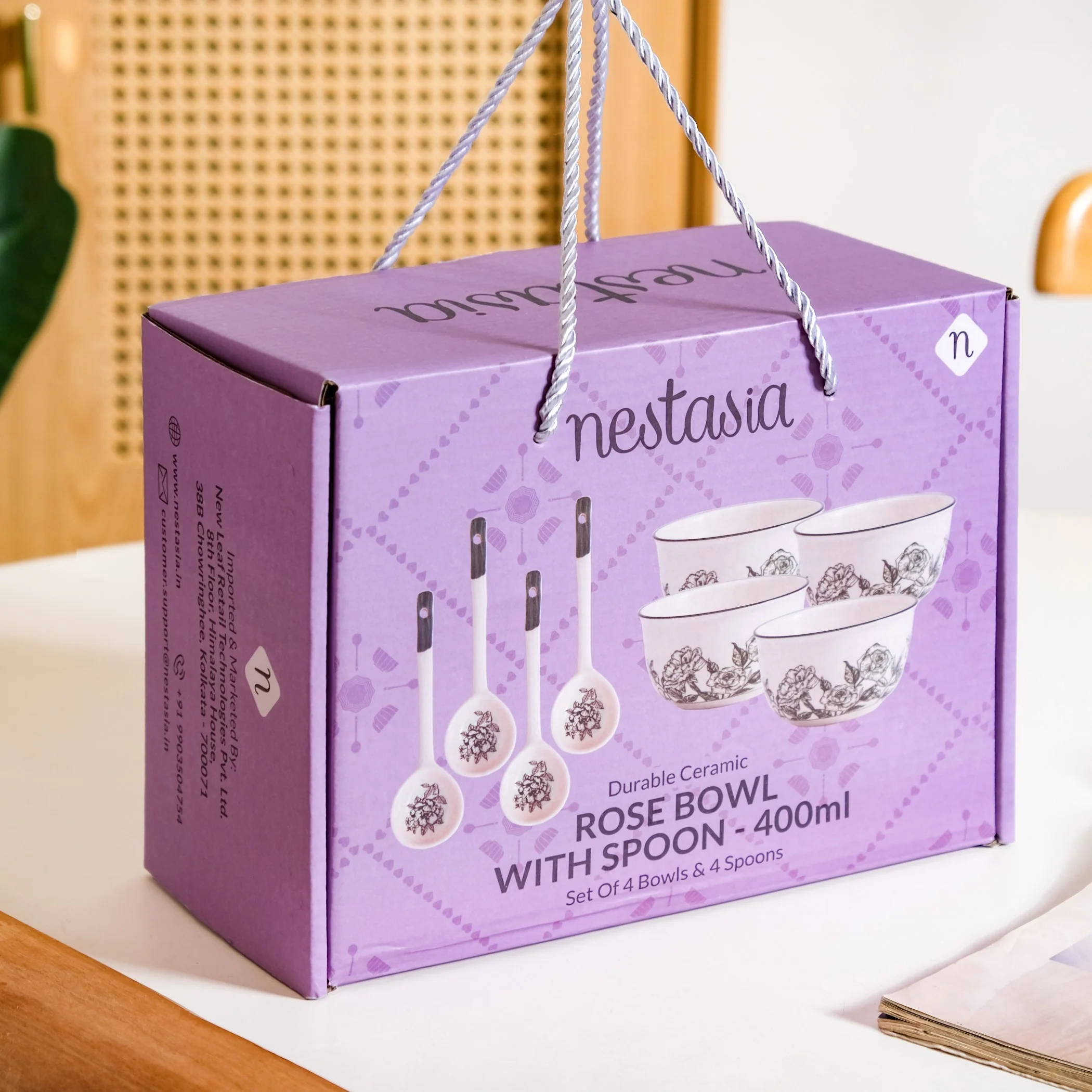 Rosetta Bowls And Spoons Set Of 4 400ml - Image 10