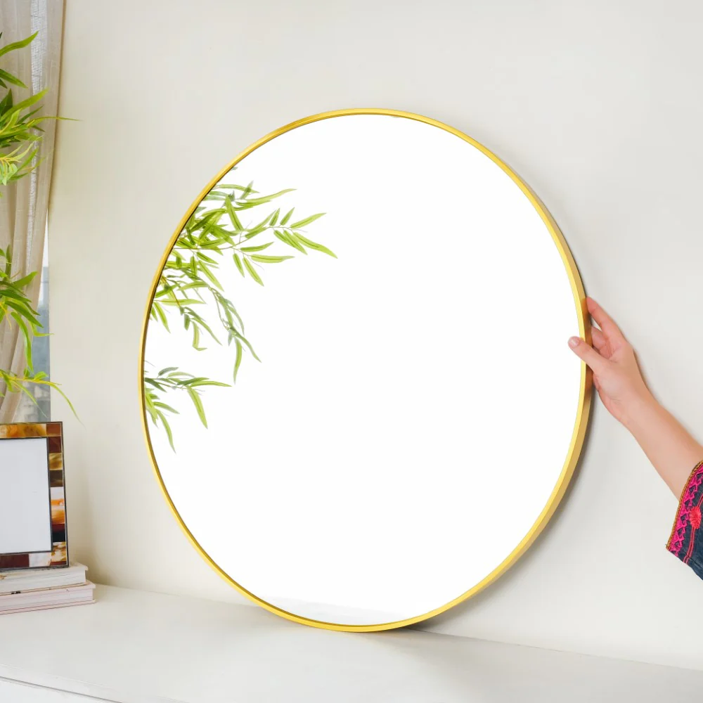 Round Vanity Mirror Gold 27 Inch - Image 2