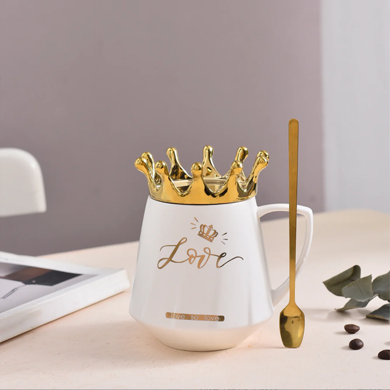 Royal Crown Love Coffee Cup With Lid 300 ml - Image 9