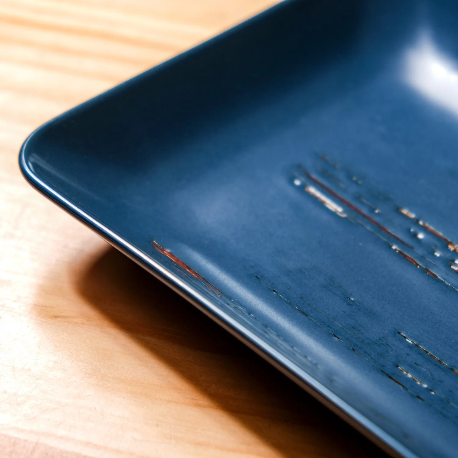 Rustic Stoneware Large Platter Navy Blue Set Of 2 10 Inch - Image 7