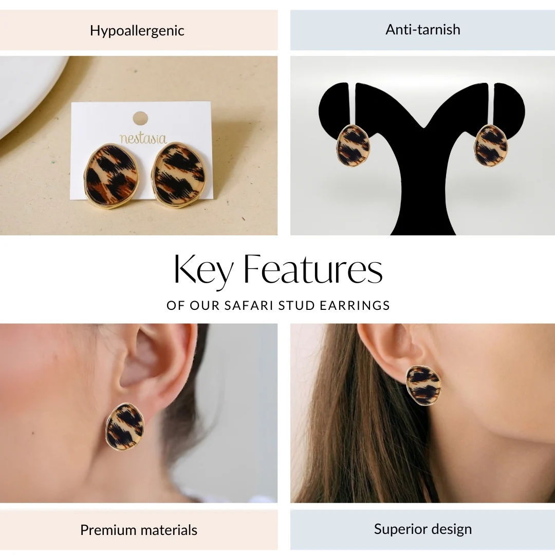 Safari Stud Earrings - Image 4