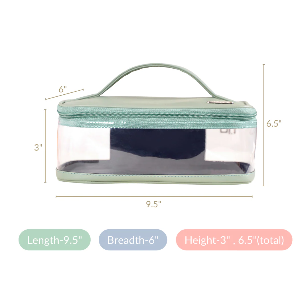 Sage Green Trendy Makeup Bag For Women - Image 5