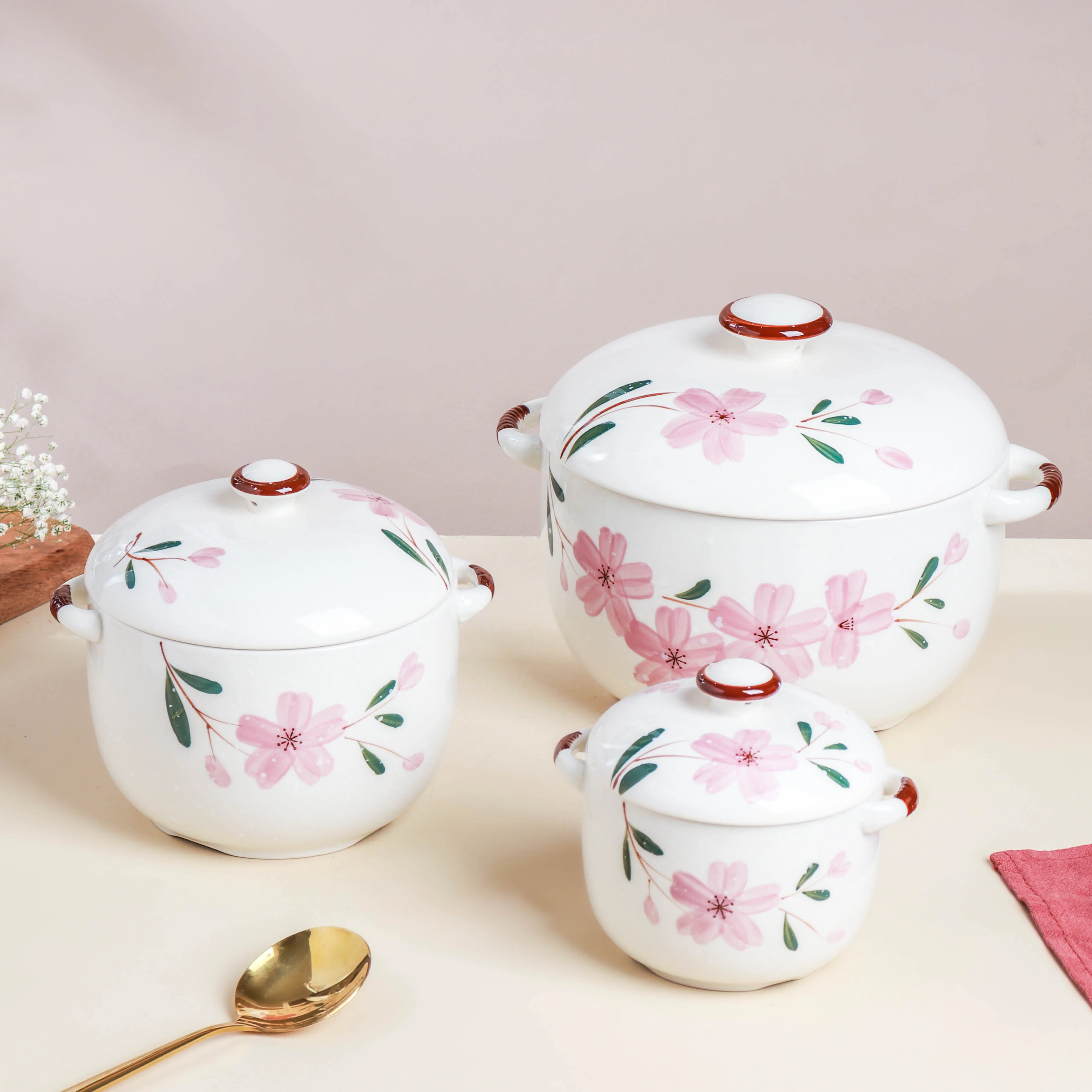 Sakura White Soup Pot Small - Image 10