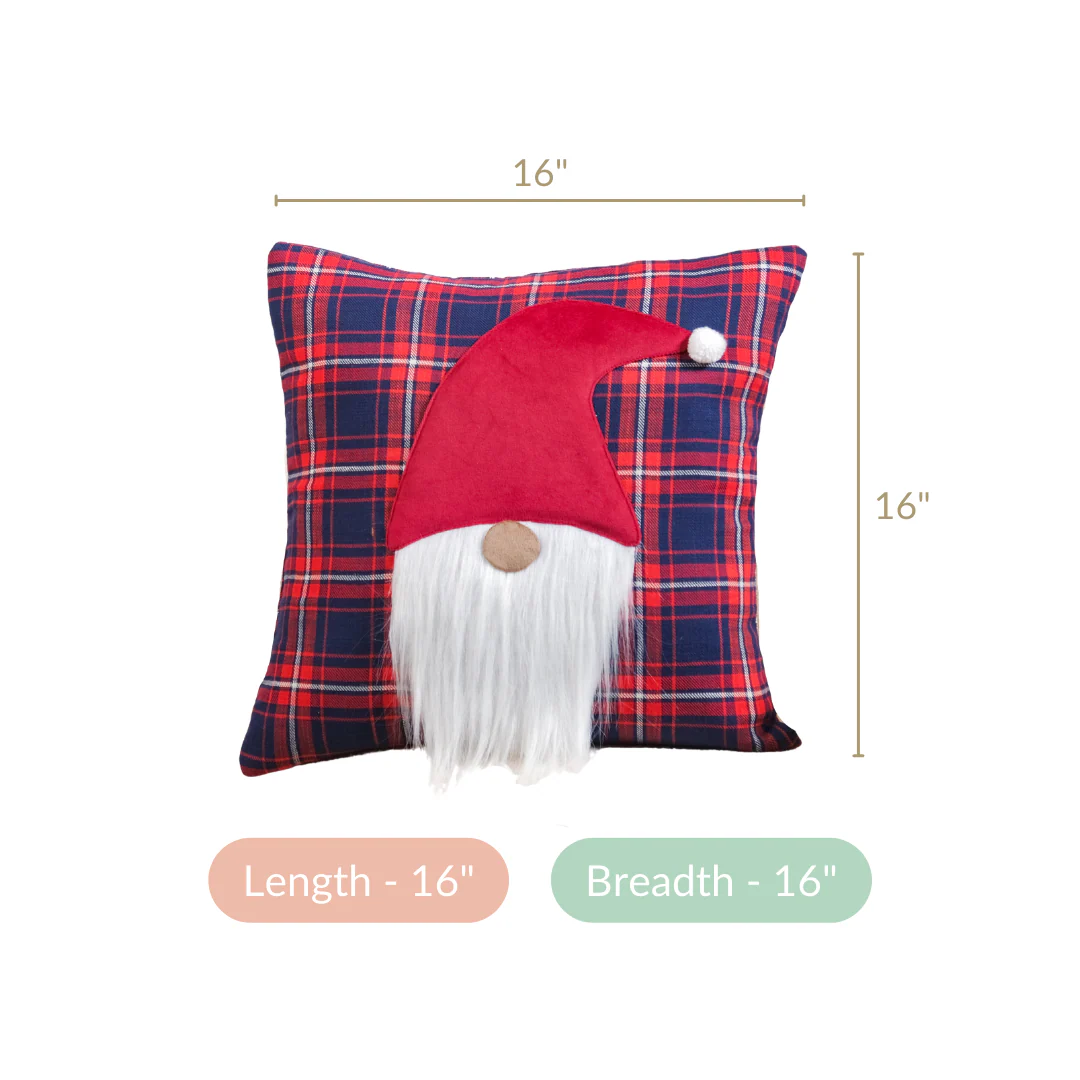 Santa Claus Decorative Christmas Cushion Cover 16x16 Inch - Image 4