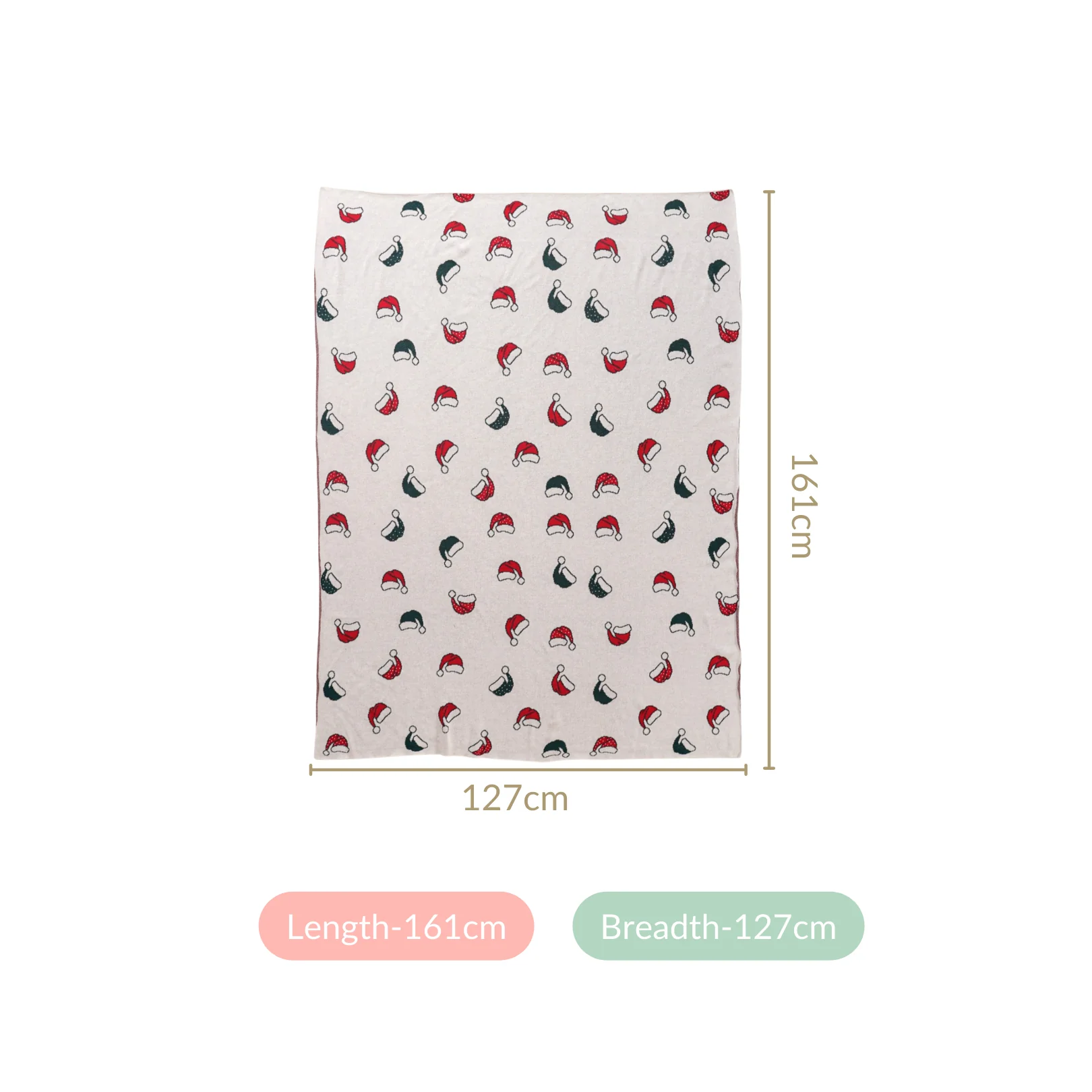 Santa Hat Christmas Sofa Throw Blanket - Image 4