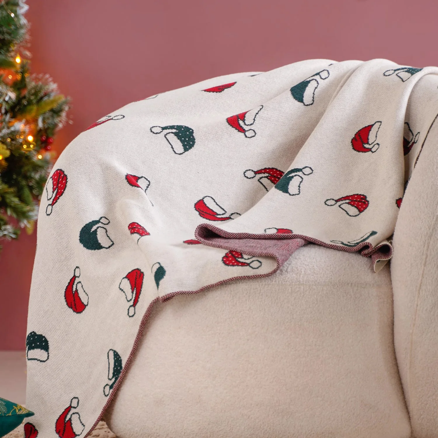 Santa Hat Christmas Sofa Throw Blanket - Image 8