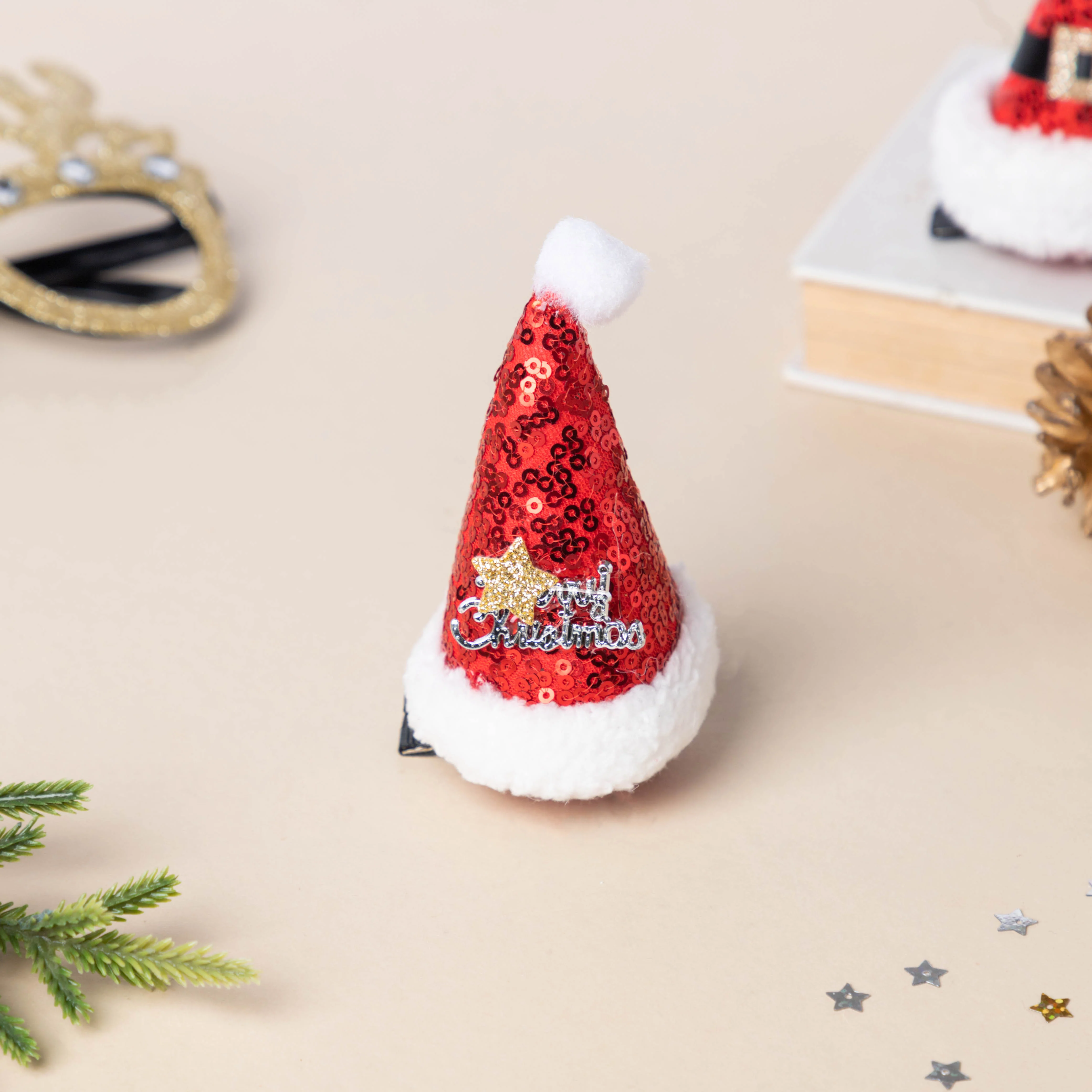Santa Hat Hairpin