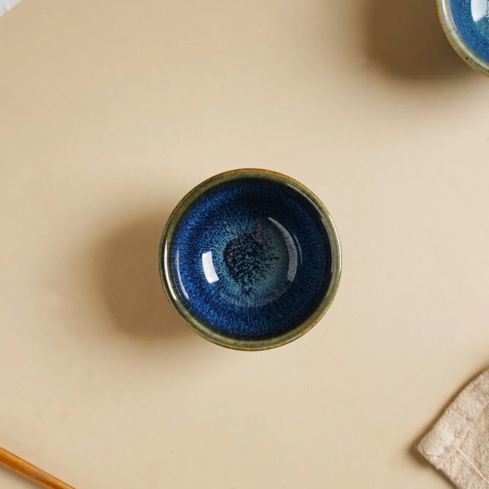 Sapphire Glazed Dip Bowl Blue 50 ml - Image 4