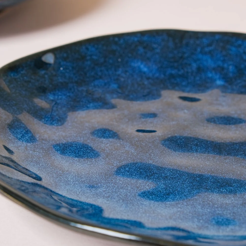 Sapphire Luxe Snack Plate Blue 8 Inch - Image 5
