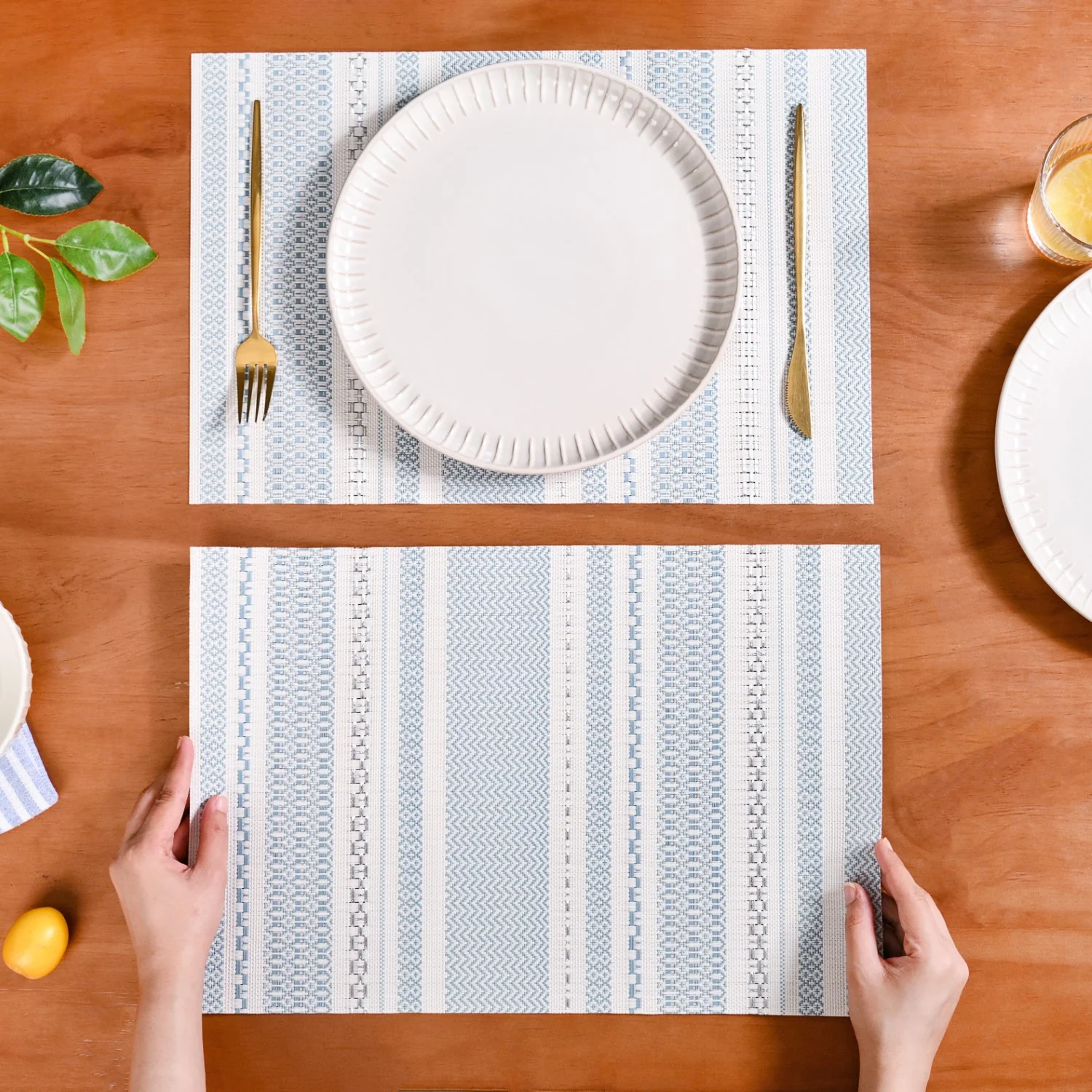 Scandinavian Dining Table Placemat Set Of 6 - Image 3