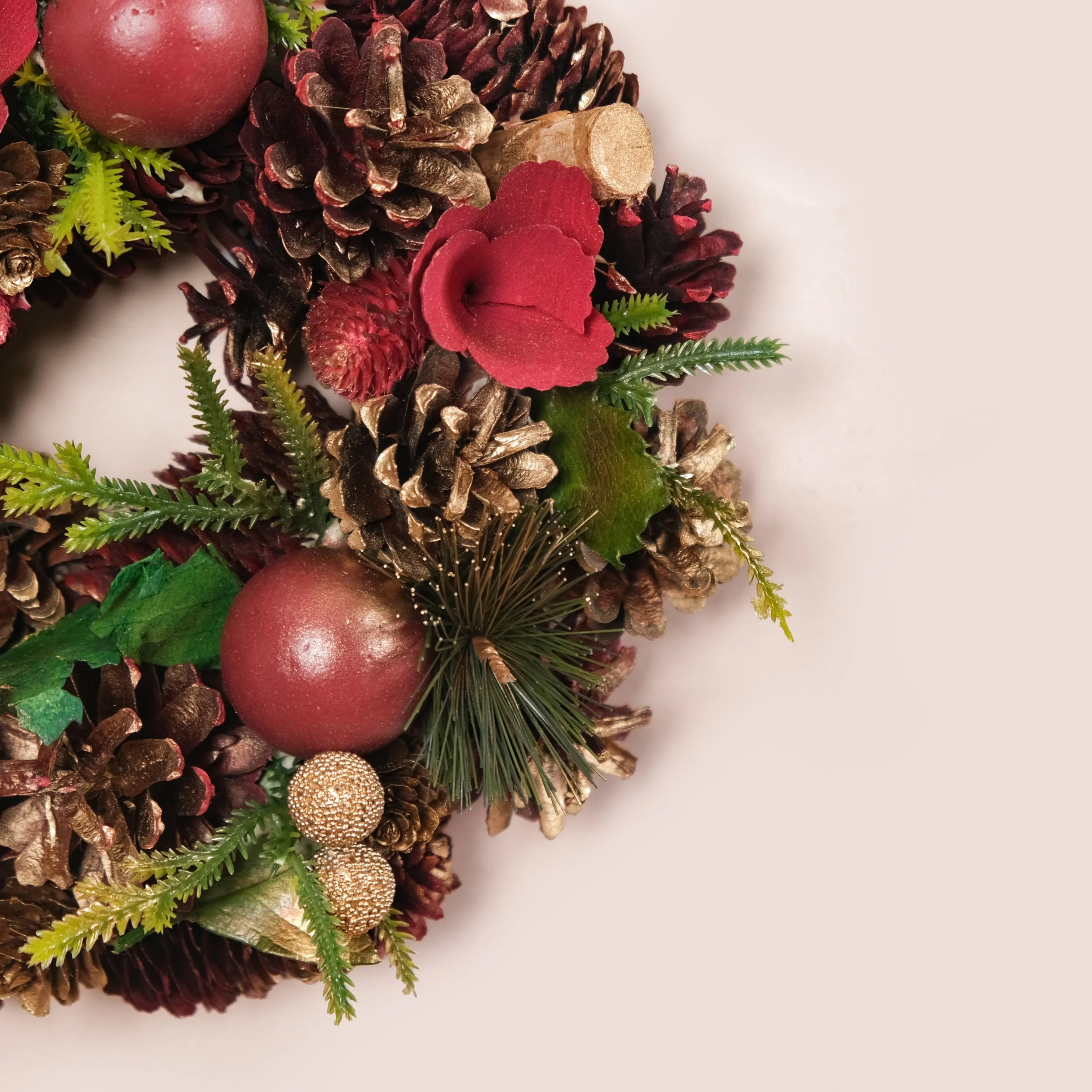 Scarlet Winter Wreath For Seasonal Wall Decor - Image 6