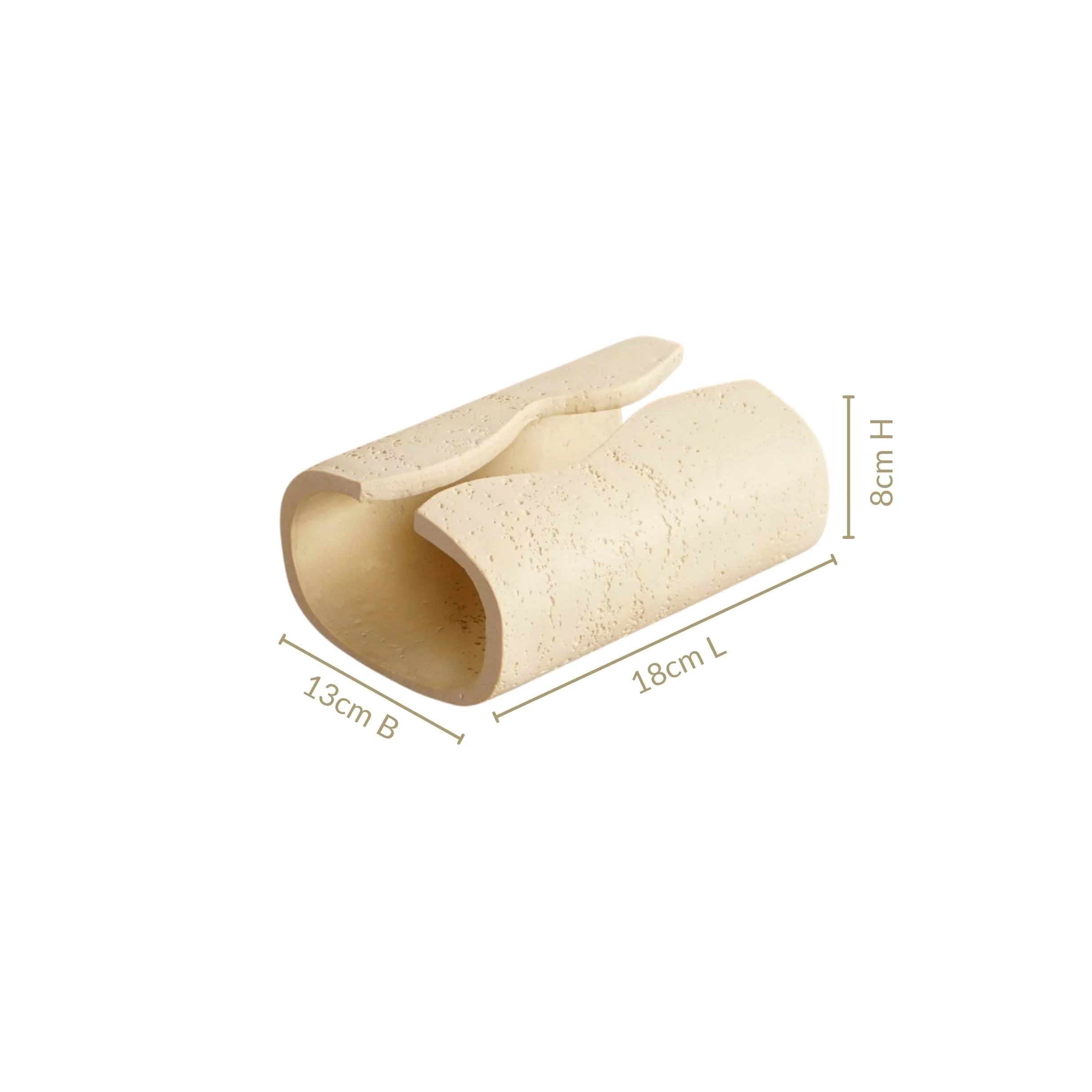 Sculpt Wave Tissue Holder Beige - Image 5