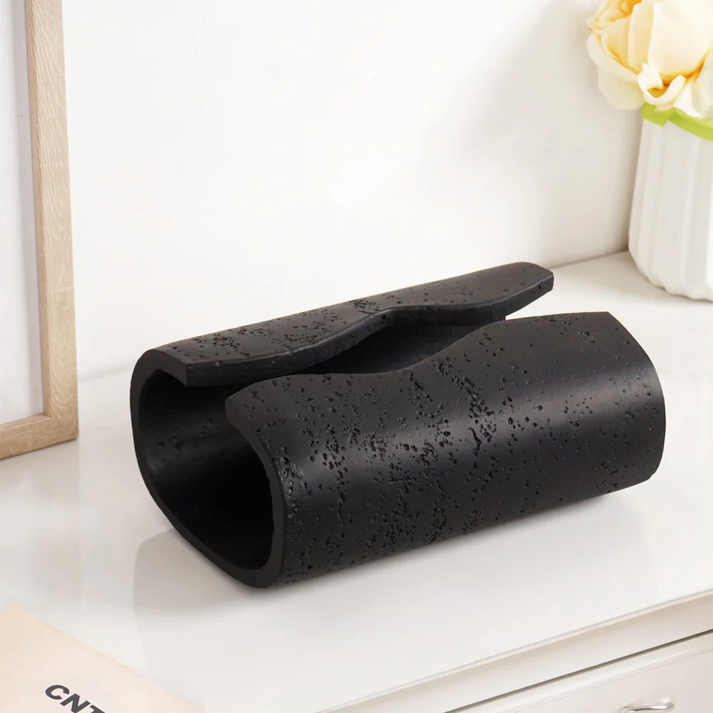 Sculpt Wave Tissue Holder Black - Image 6