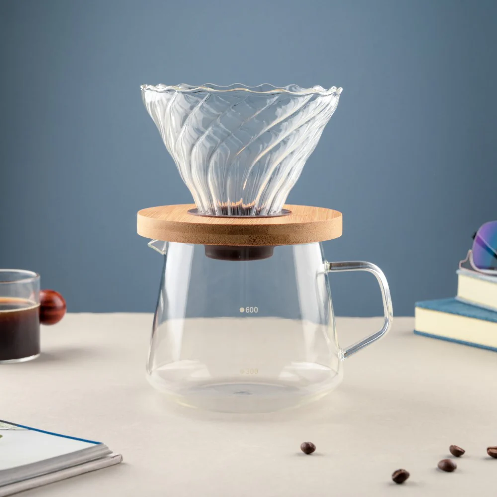 Self Brew V60 Glass Drip Coffee Maker with Pot 700ml - Image 2