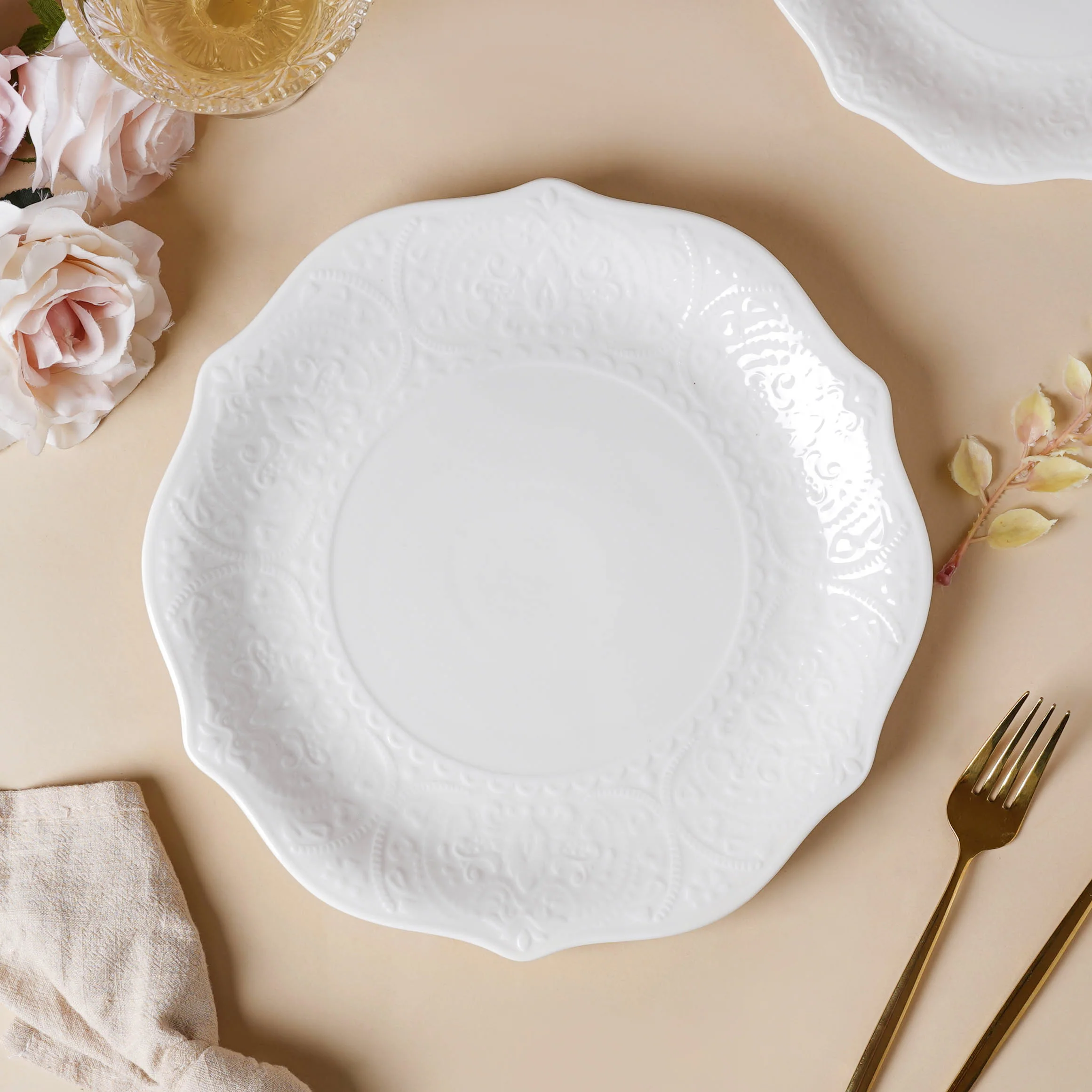 Serena Lily White Dinner Plate 10.5 Inch - Image 6