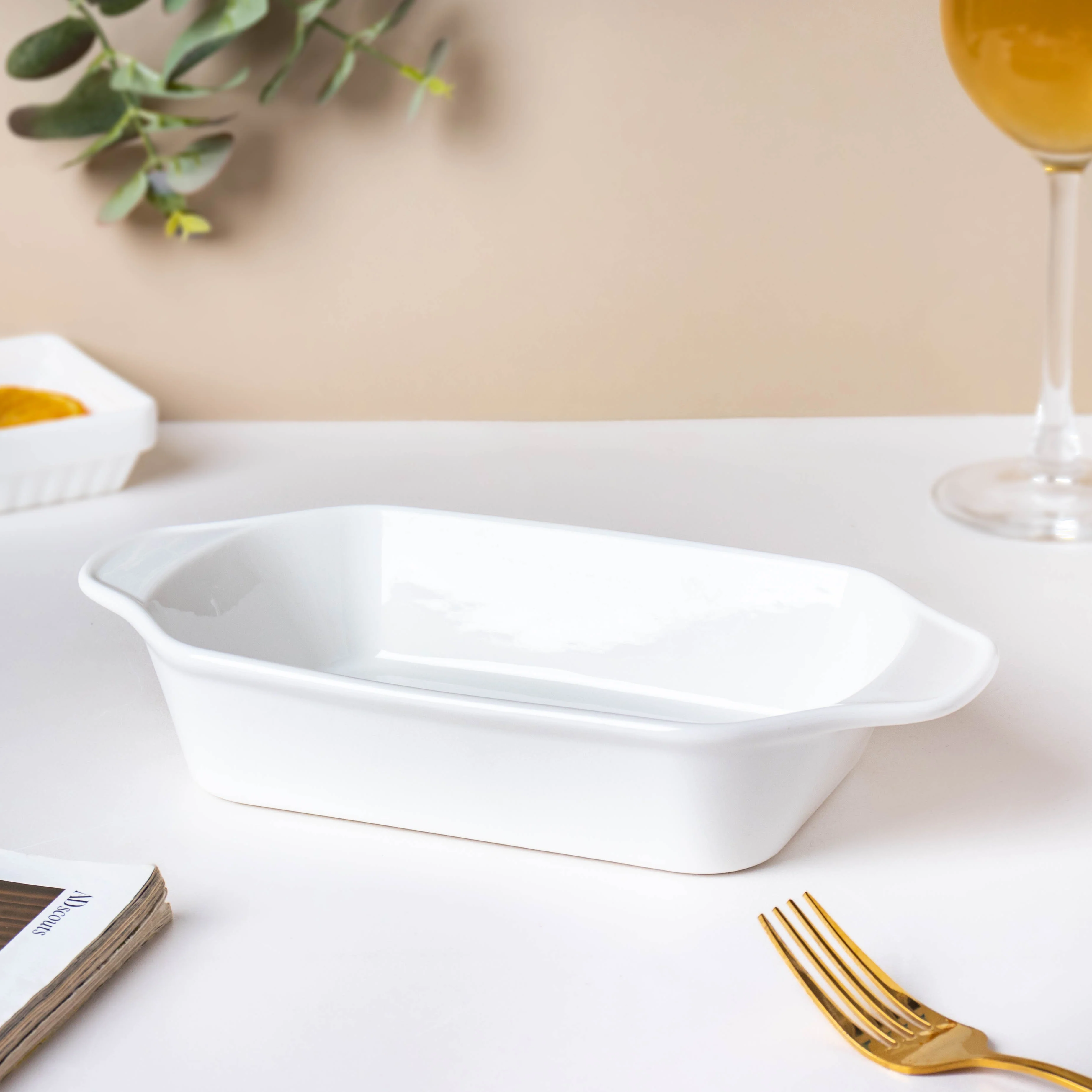 Serena Lily White Plate For Baking - Image 2