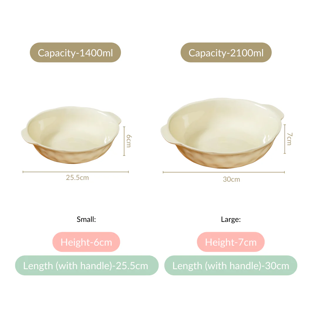 Set Of 2 Baking Bowls With Handle - Image 4
