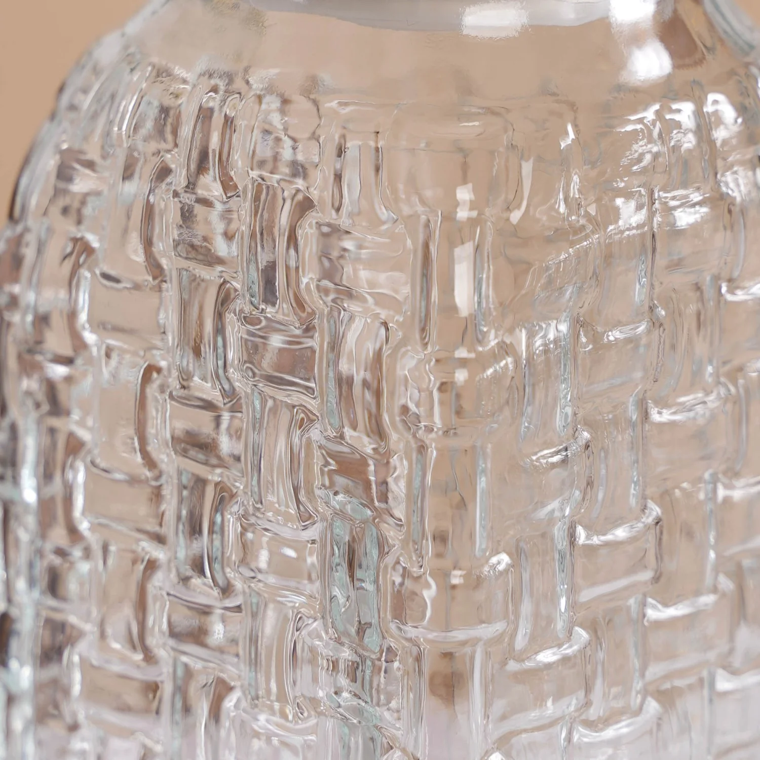 Set Of 2 Basket Weave Glass Jar With Purple Bird Lid 2000ml - Image 8