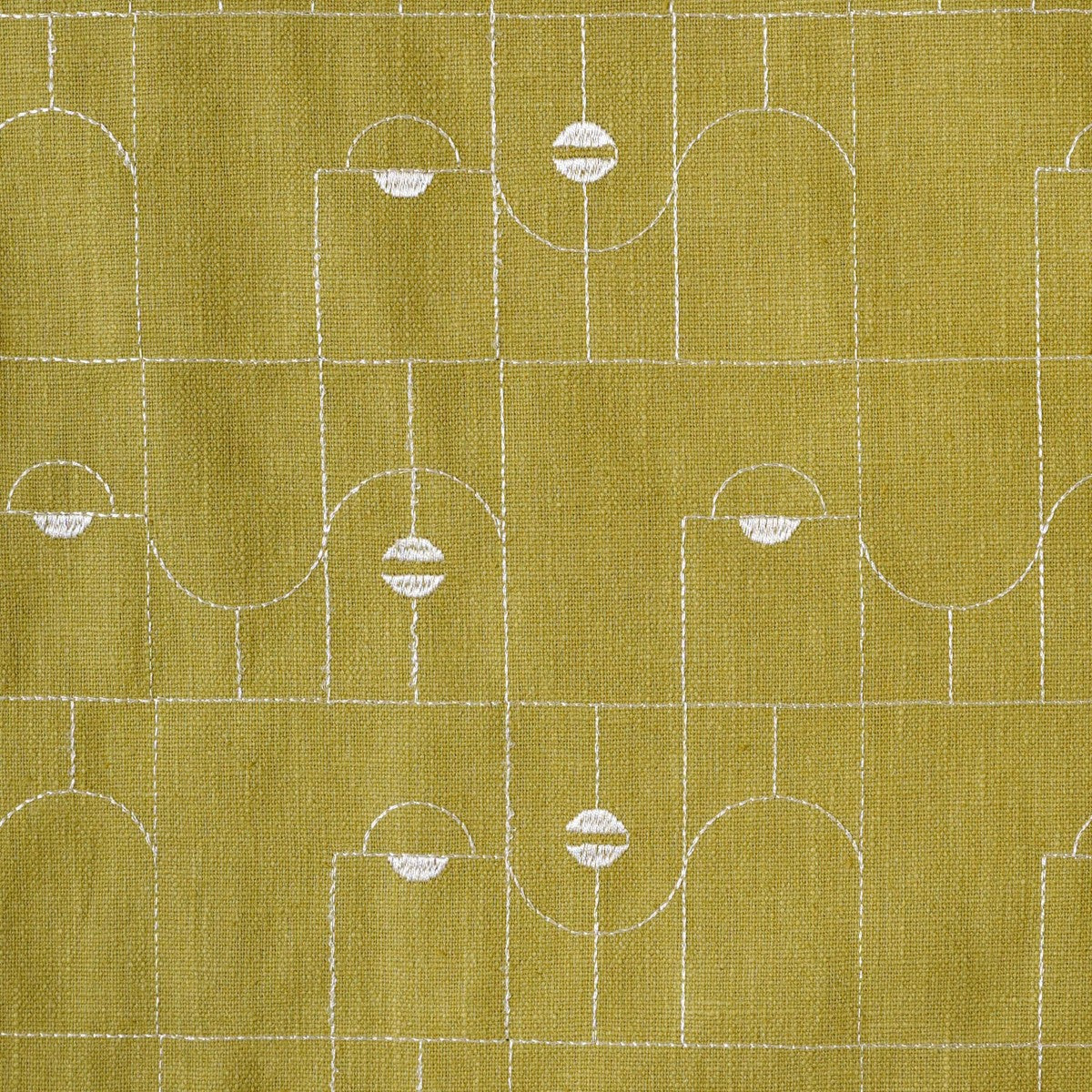 Set Of 2 Olive Green Embroidered Full Length Curtain 84x54 Inch - Image 7
