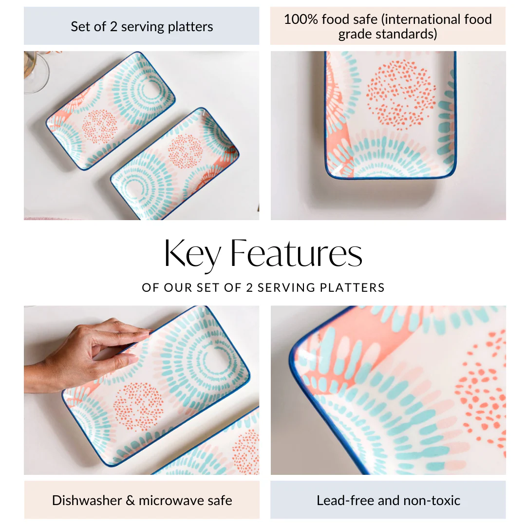 Set Of 2 Pastel Dream Snack Platters 8 Inch - Image 6