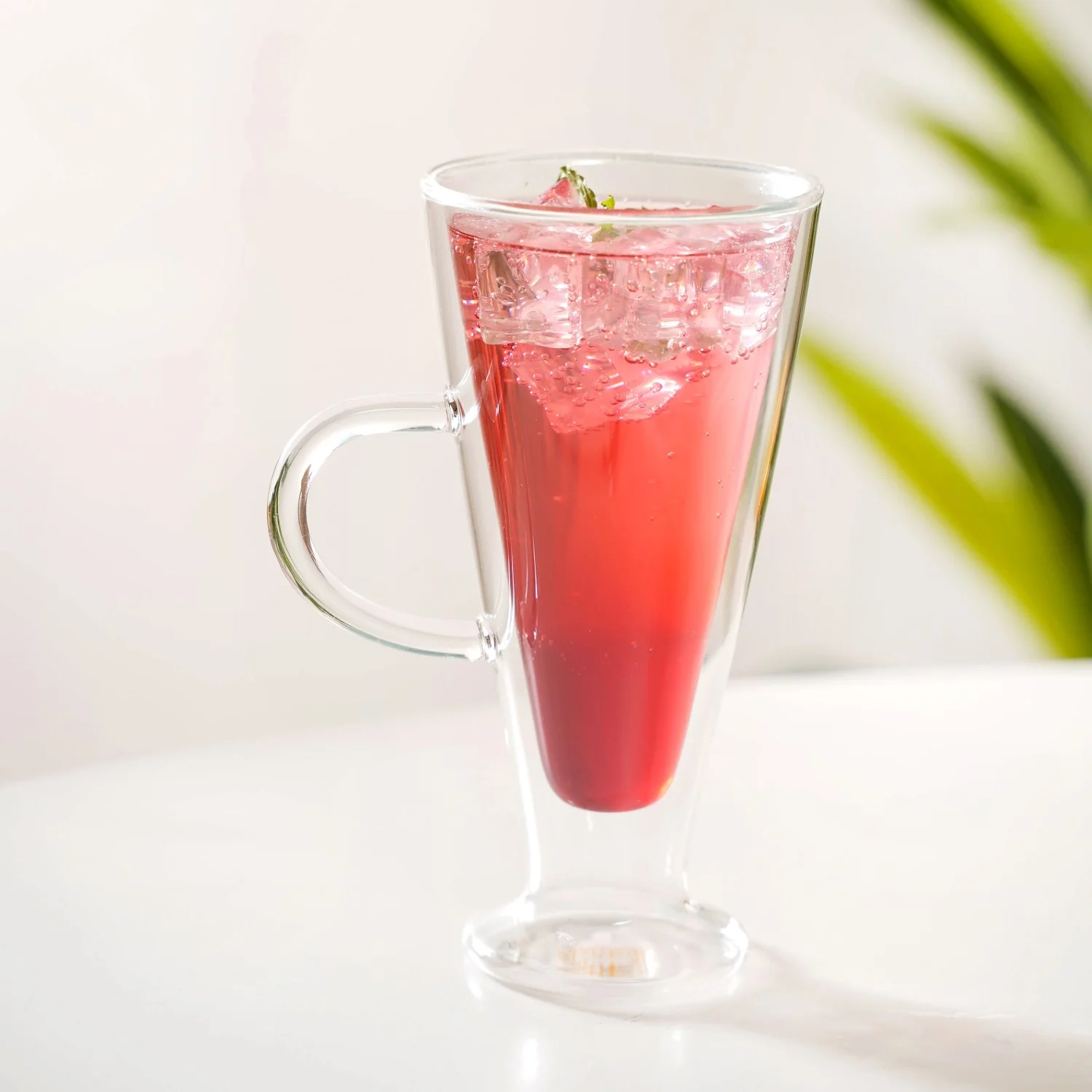 Set Of 2 Tall Double Wall Glass With Handle 250ml - Image 7