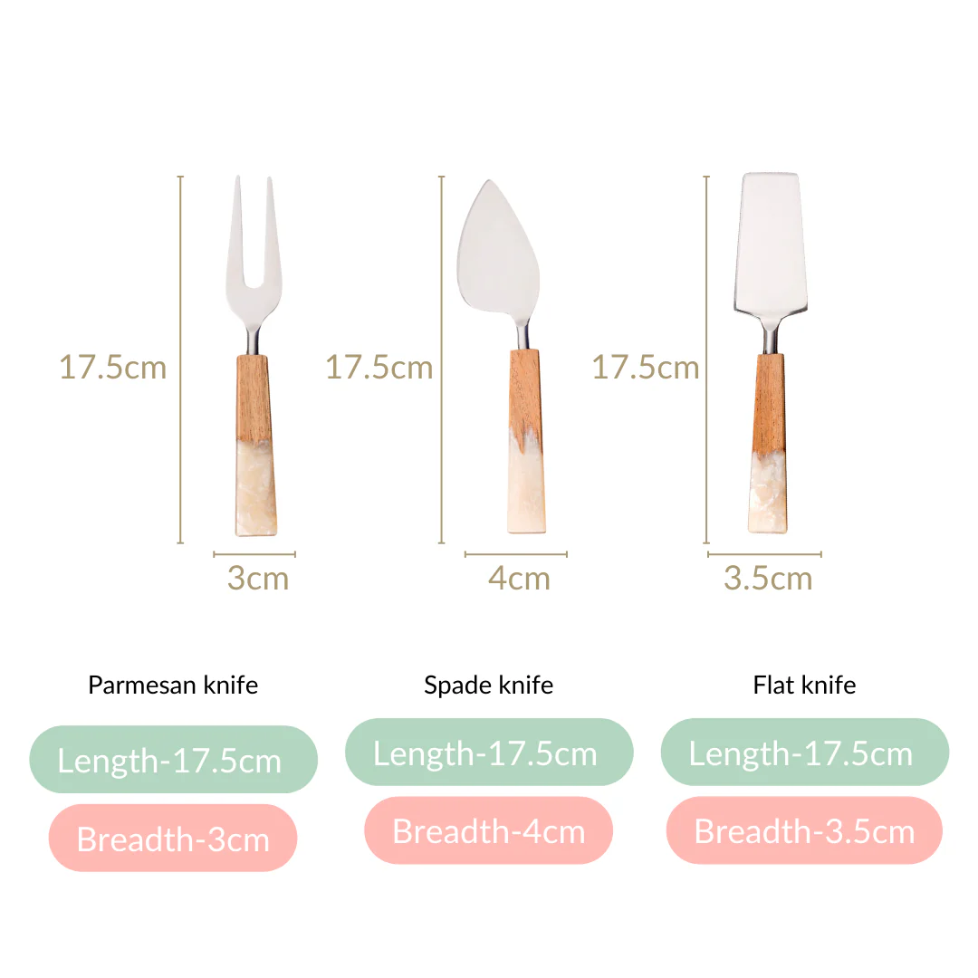 Set Of 3 Cheese Knife Trio - Image 6