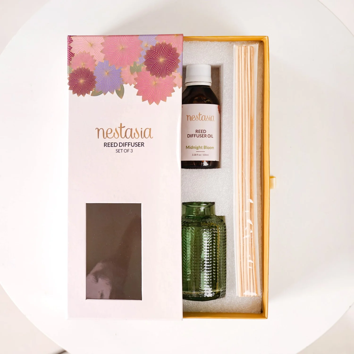 Set Of 3 Midnight Bloom Reed Diffuser - Image 2