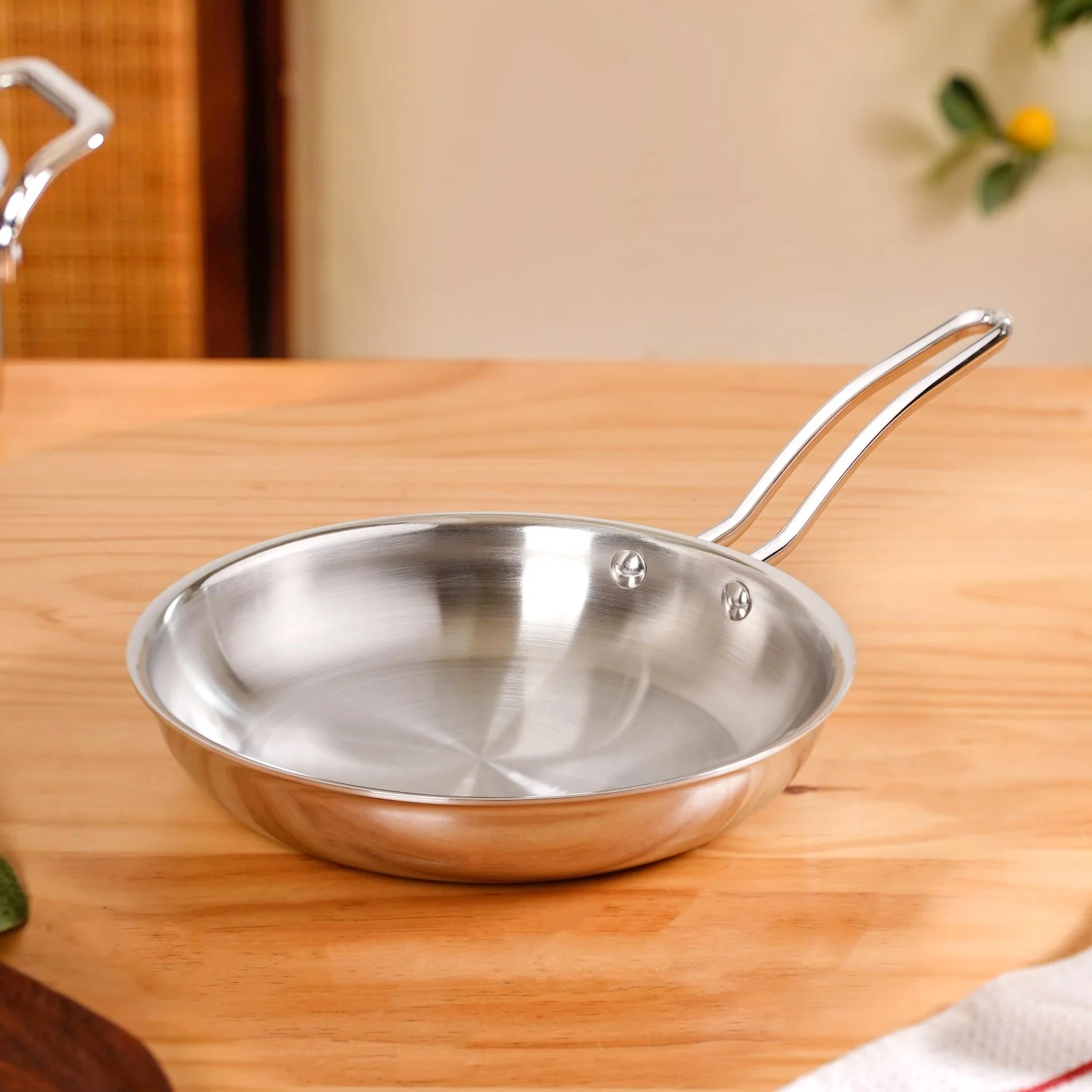 Set Of 3 Triply Daily Cook Set With Kadai Frying Pan And Casserole - Image 5