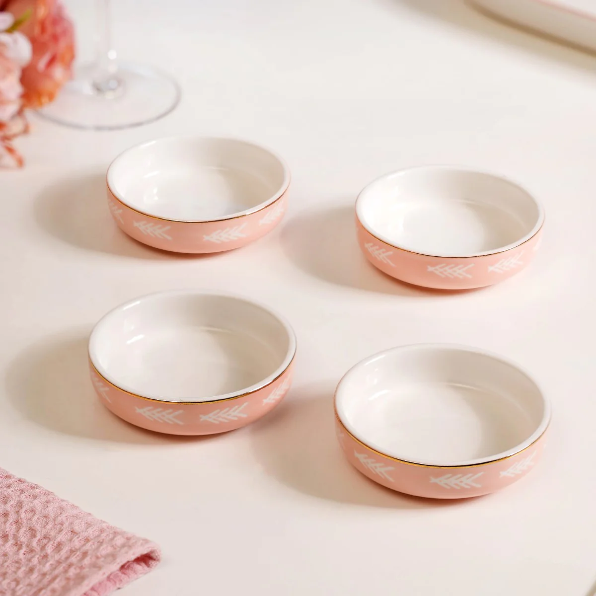 Set Of 4 Azo Dessert Plates Pink - Image 8