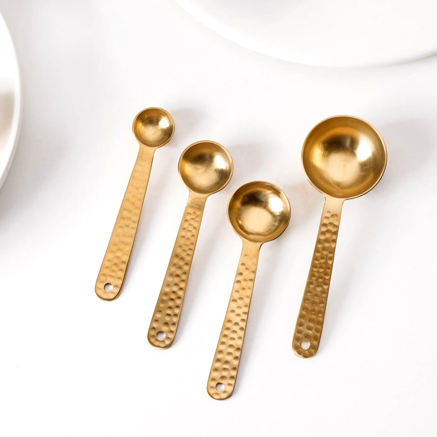 Set Of 4 Gold Measuring Spoons - Image 4