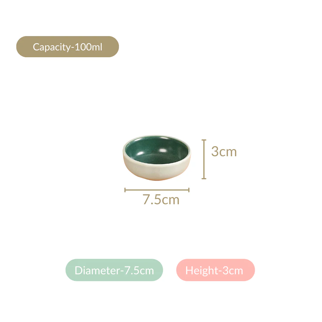 Set Of 4 Green Zoella Dip Dishes 100ml - Image 5
