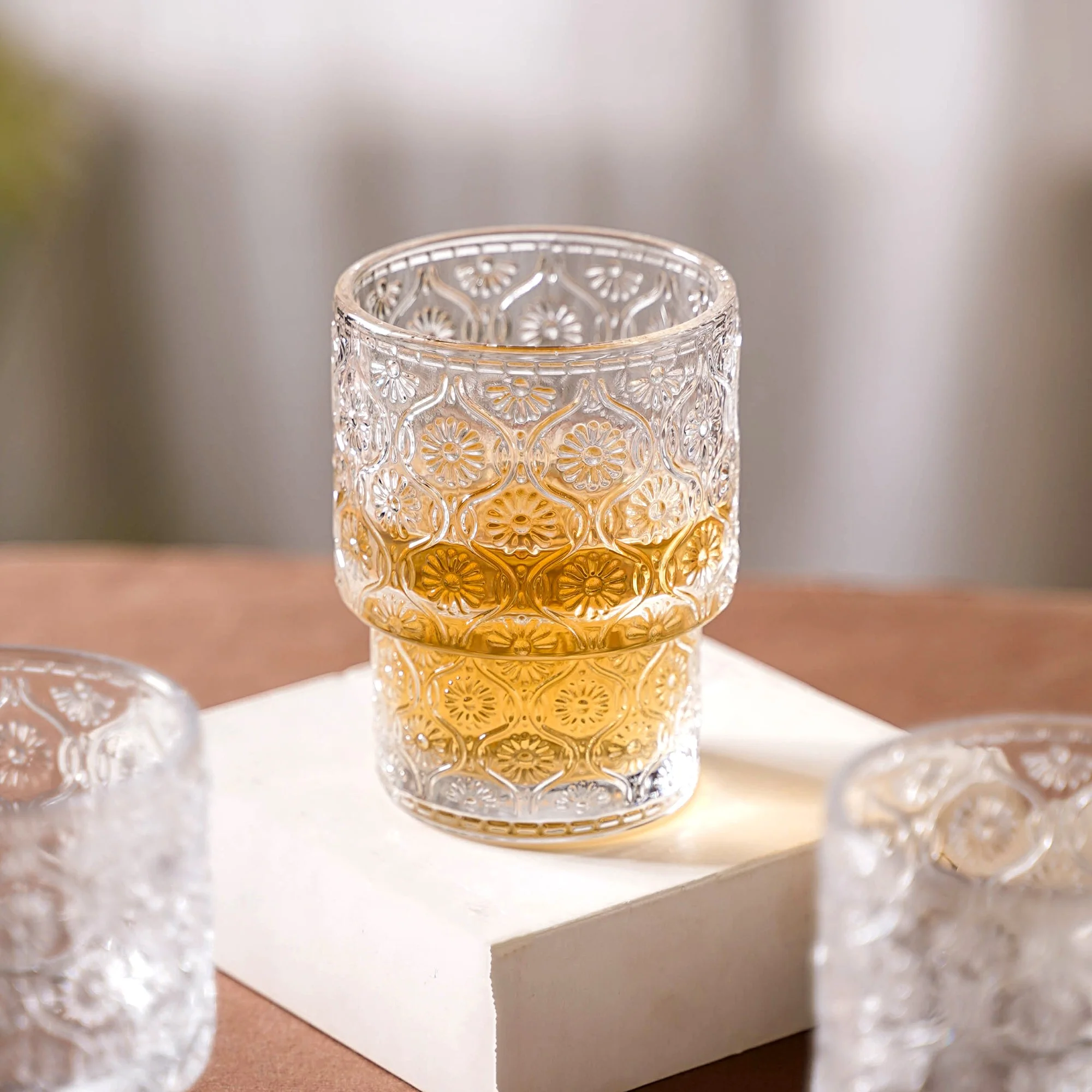Set of 6 Floral Drinking Glass Tumblers - Image 13
