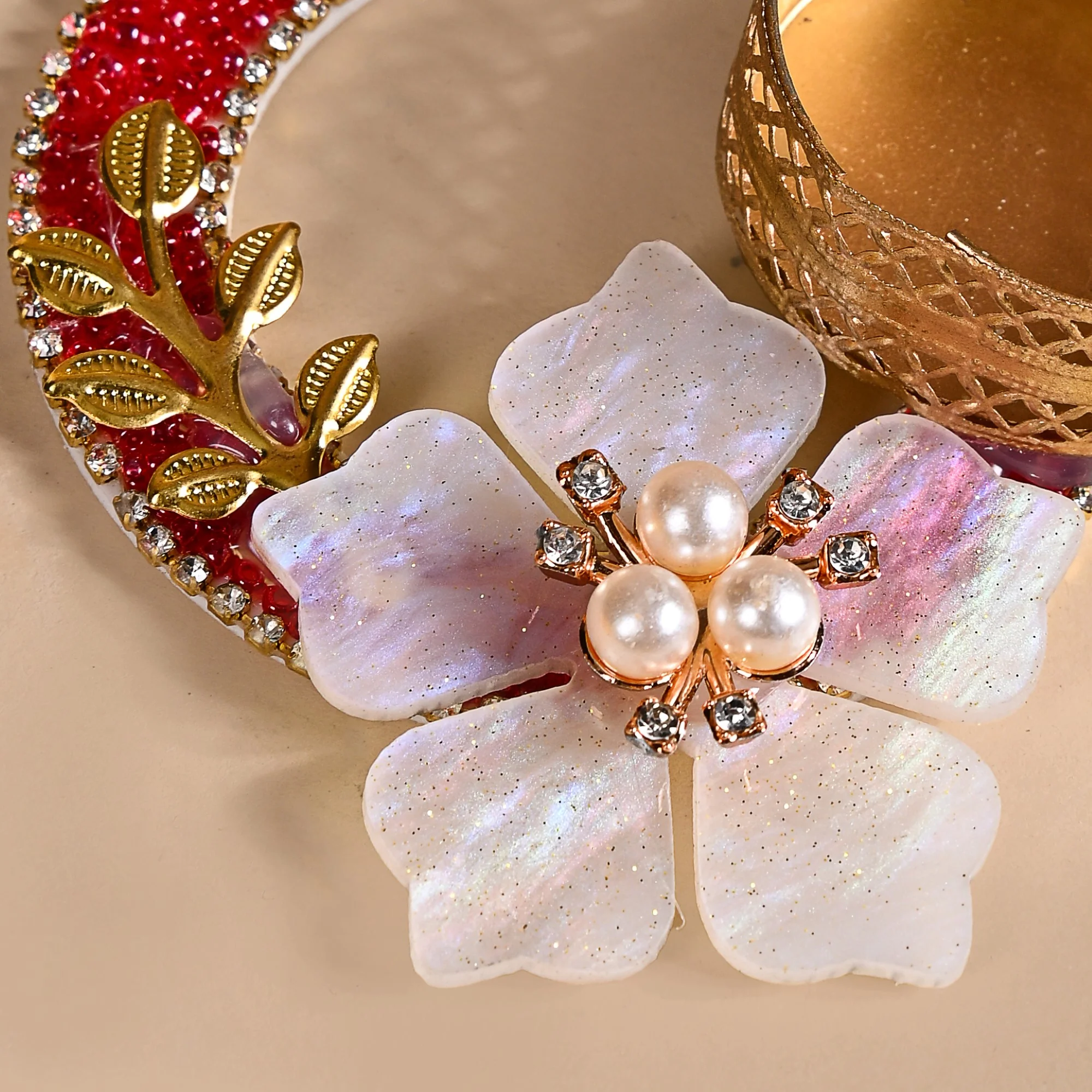 Set Of 6 Floral Ring Tea Light Holders - Image 10