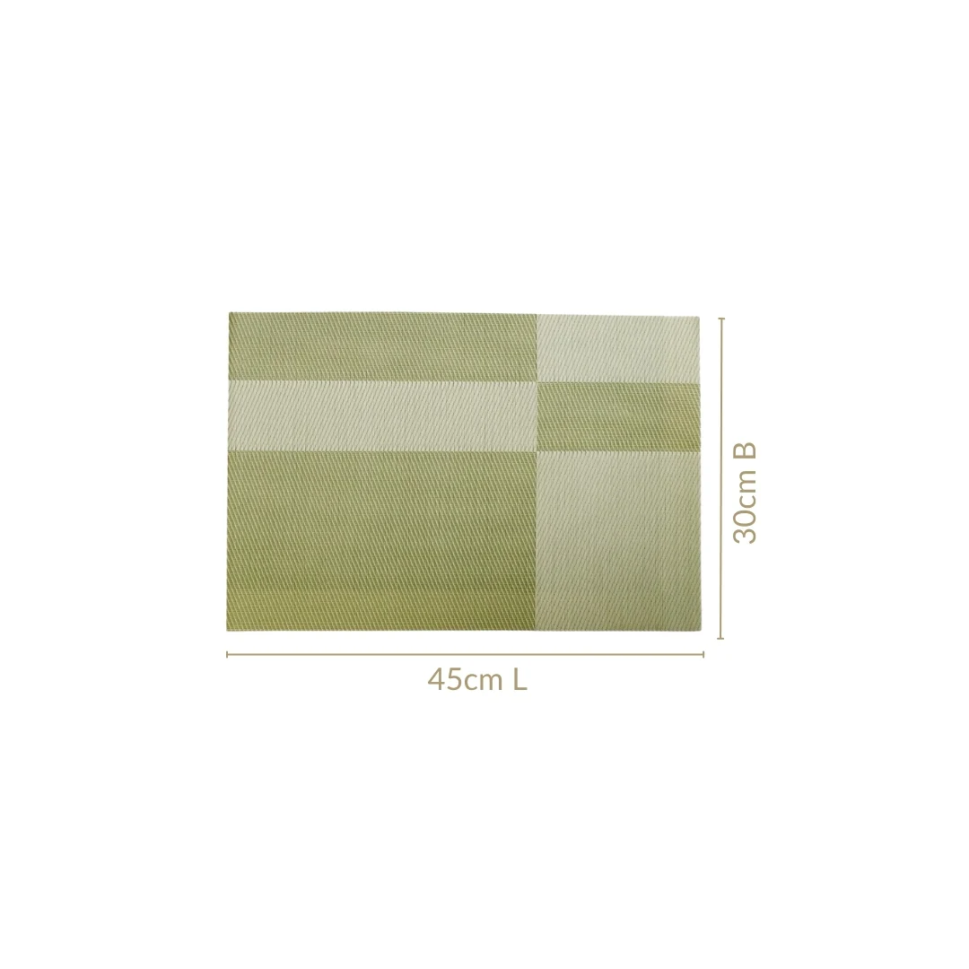 Set Of 6 Geometric Green Table Mat - Image 4