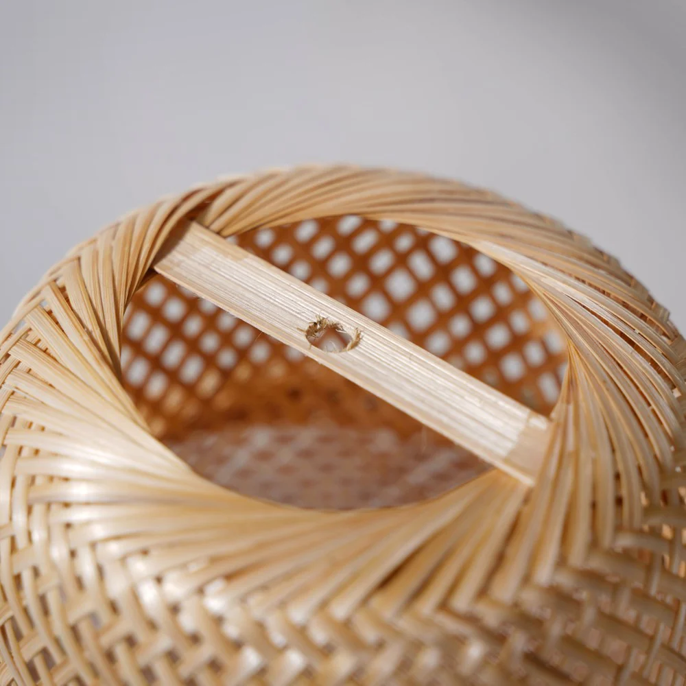 Shellac Bamboo Round Lampshade 7.5 Inch - Image 6