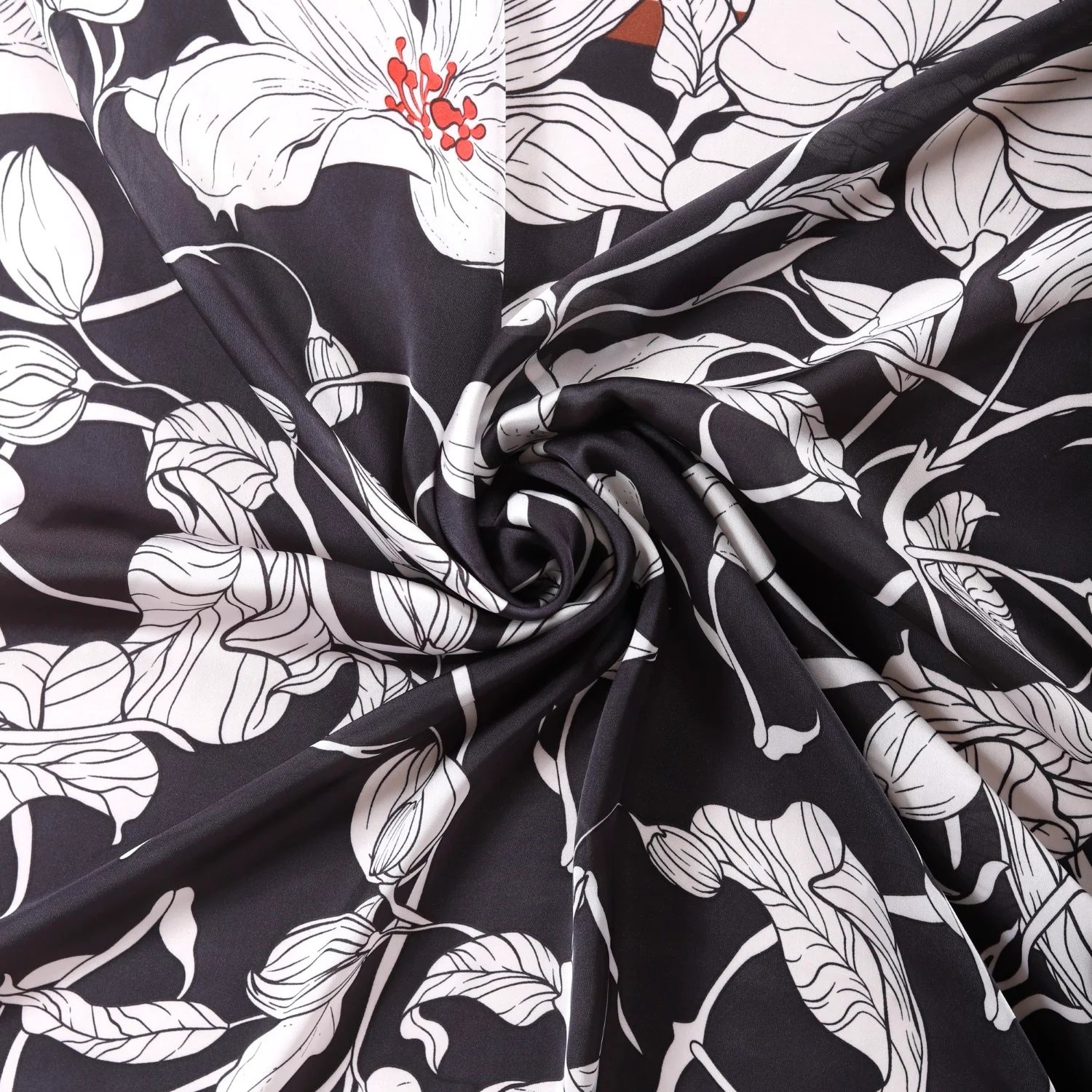 Silk Floral Motif Scarf For Women - Image 3