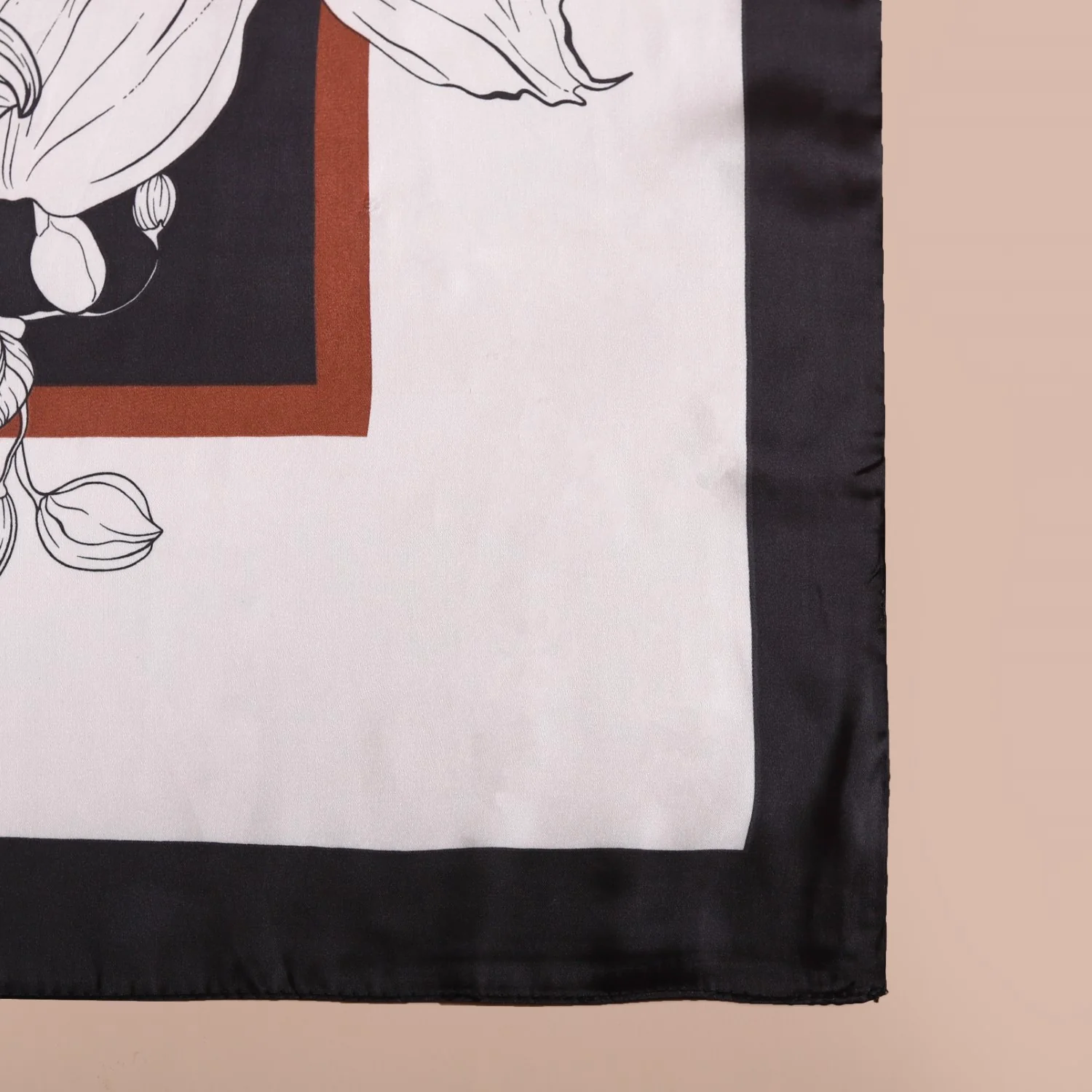 Silk Floral Motif Scarf For Women - Image 8