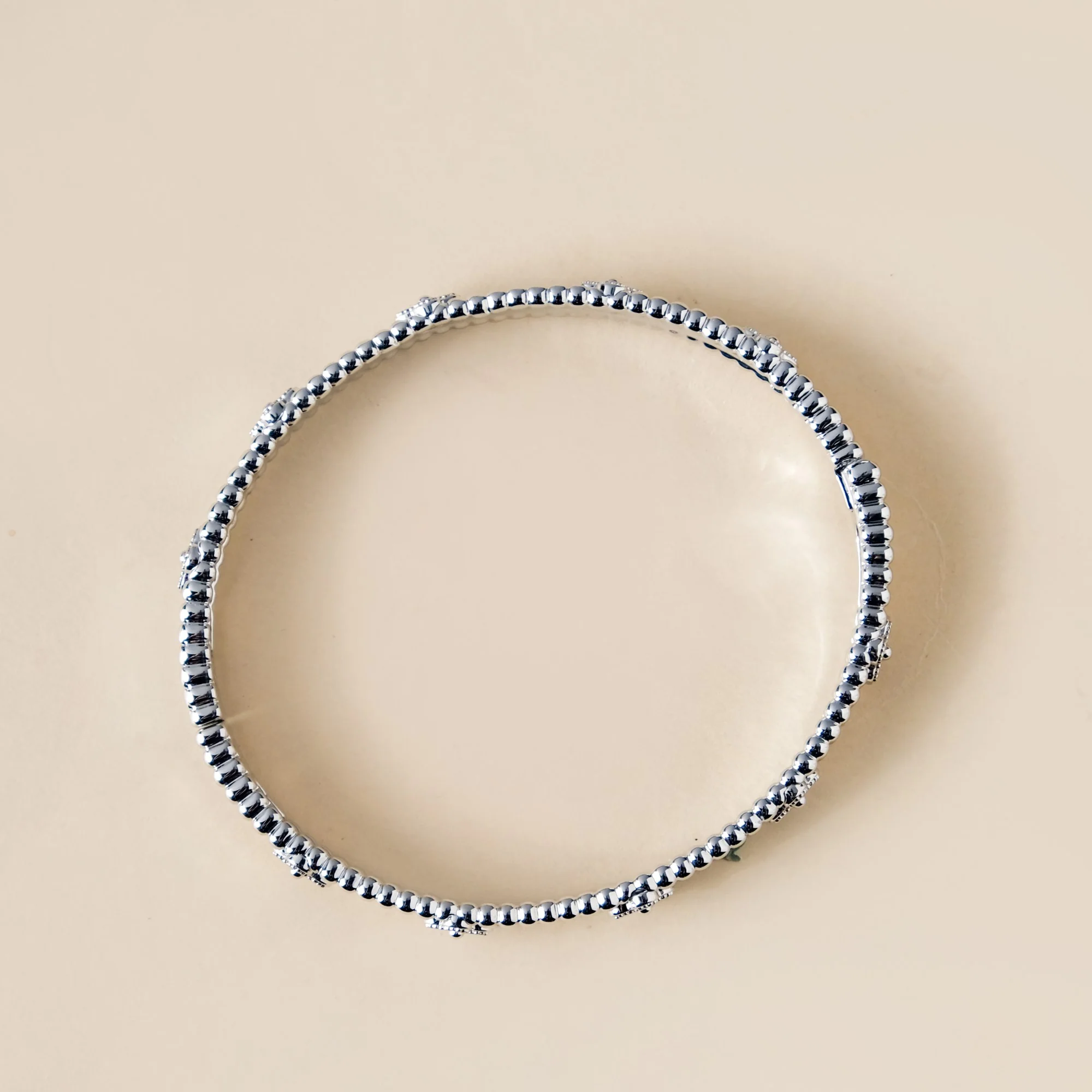 Silver Bloom Metal Bangle - Image 6