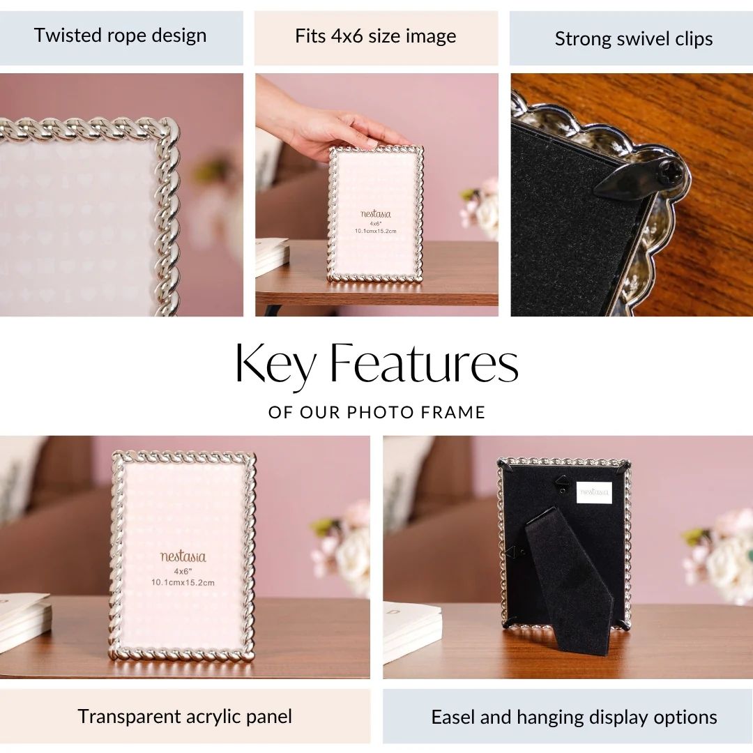 Silver Formal Picture Frame Small 10x15cm - Image 5