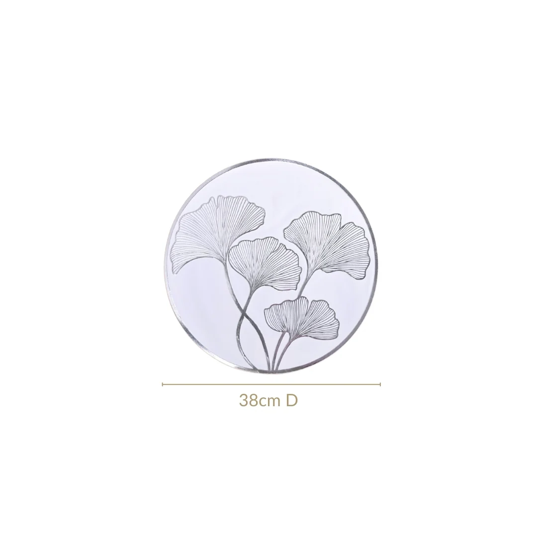 Silver Ginkgo Dining Table Mat Set Of 6 - Image 4