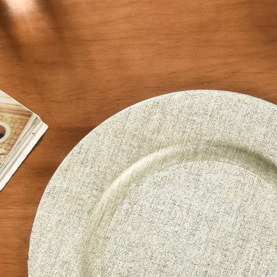 Silver Textured Charger Plate Set Of 6 13 Inch - Image 9
