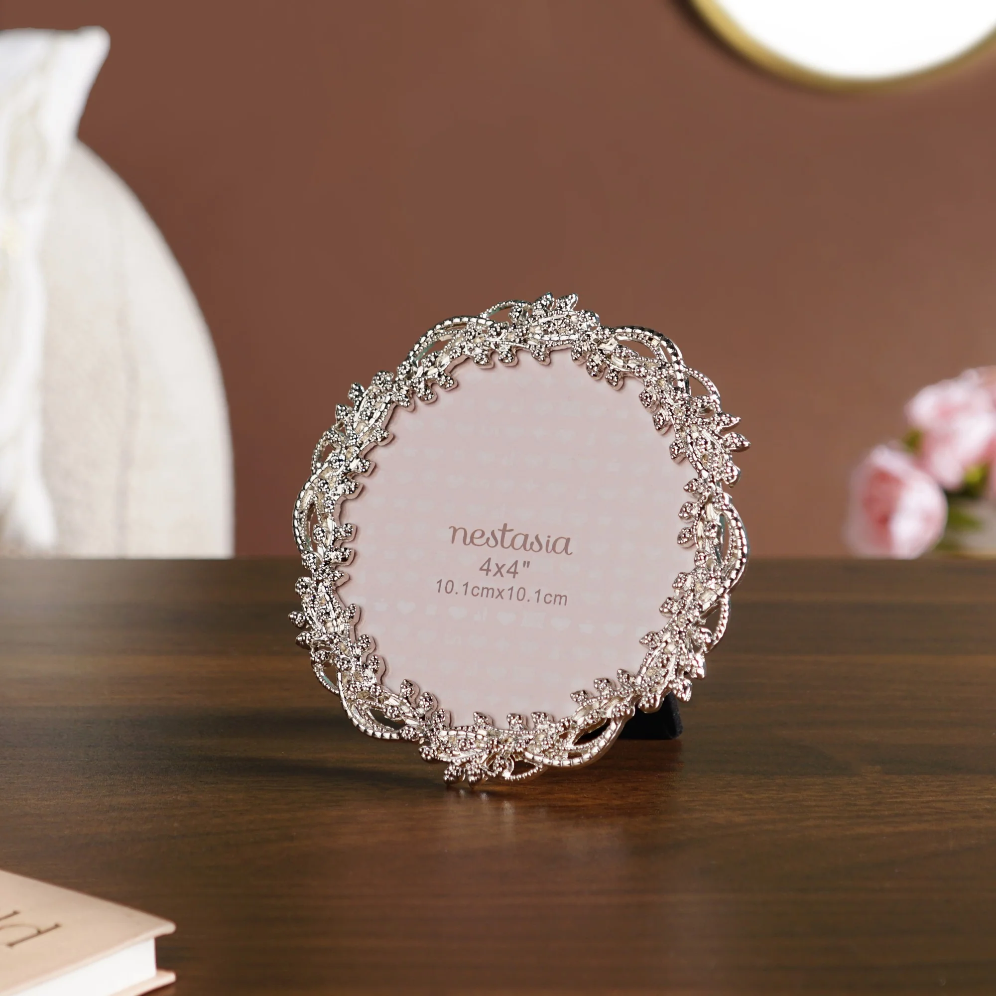 Silver Wreath Photo Frame 10x10cm - Image 8