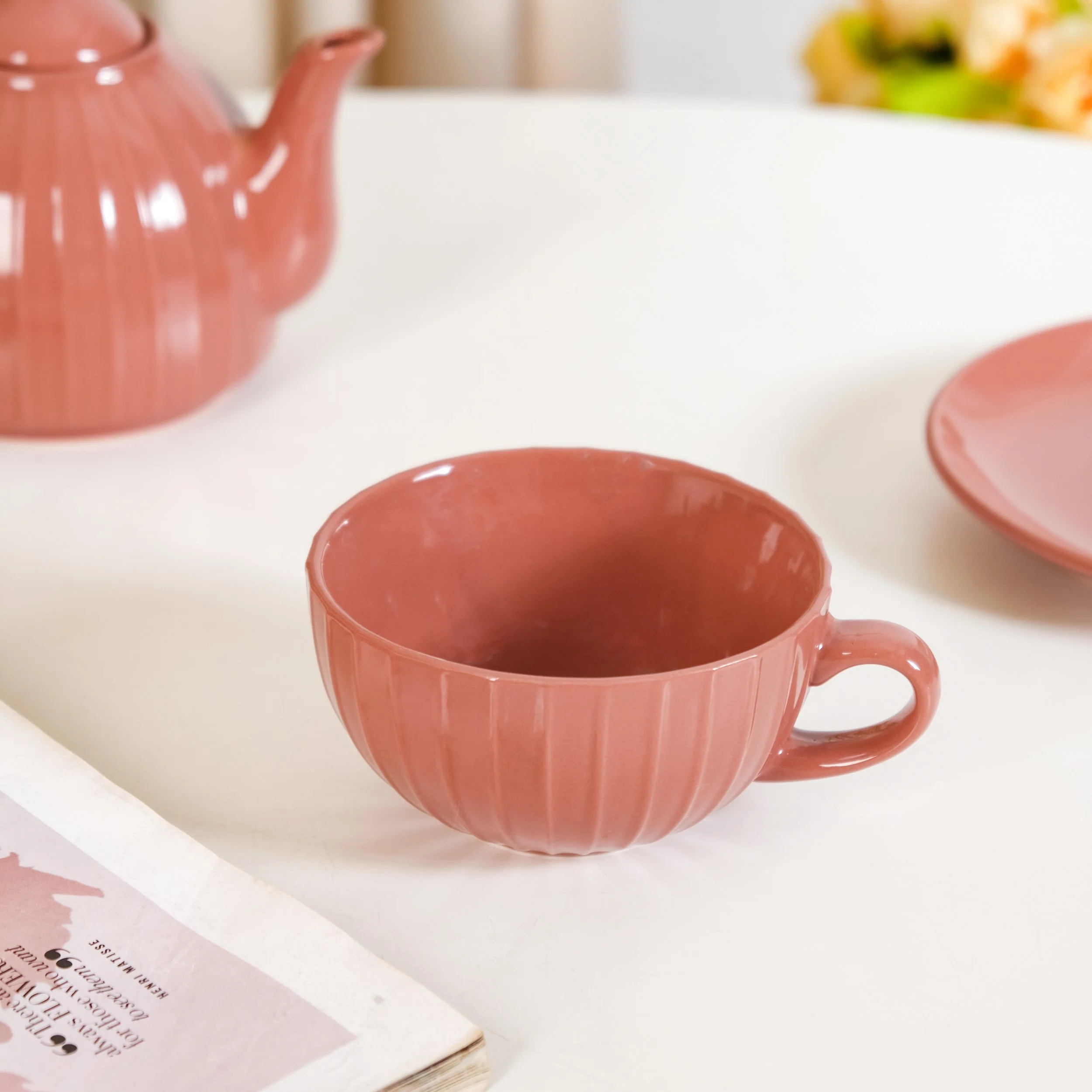 Single Serve Ambrosia Ceramic Tea Set - Image 8